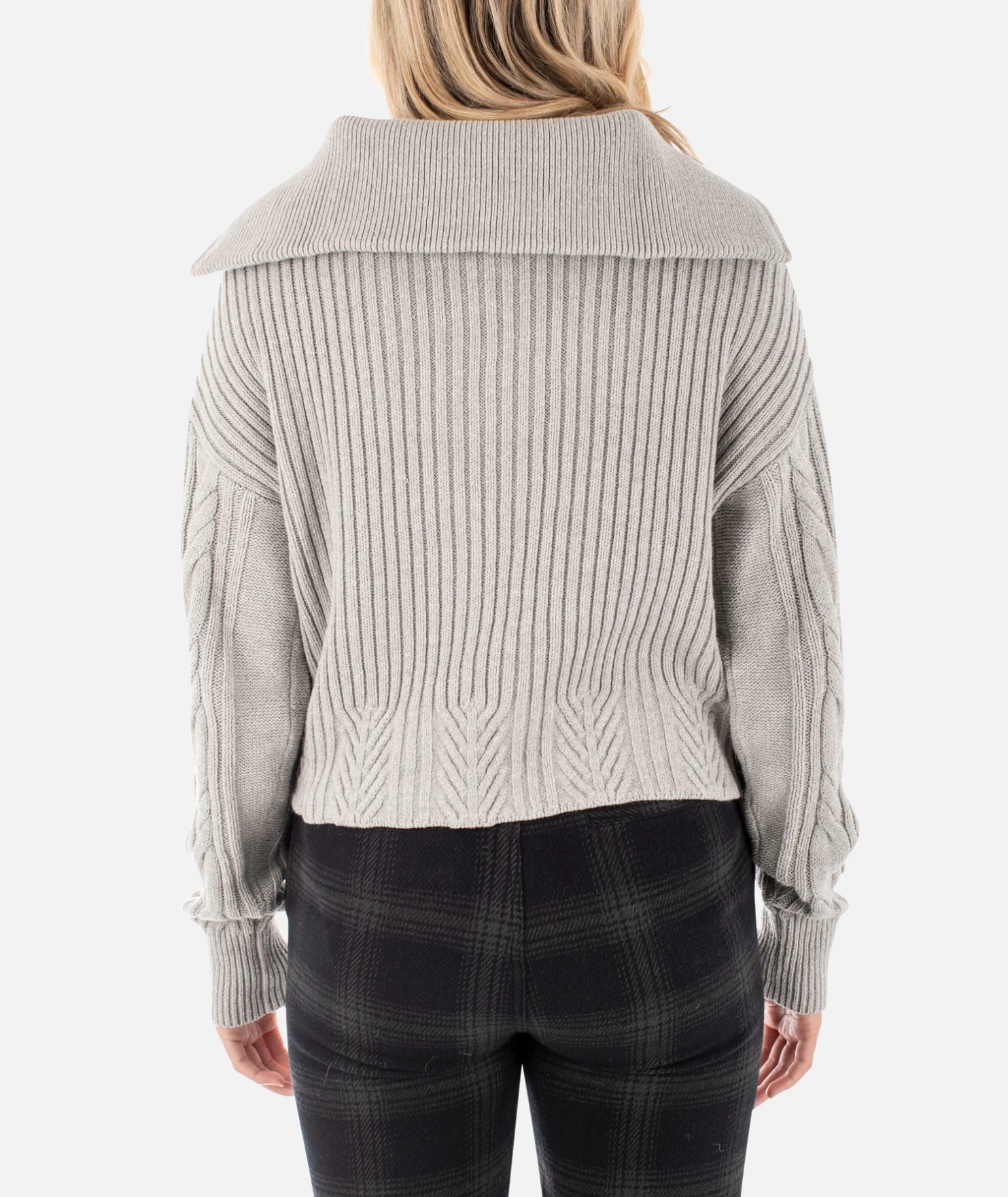 Amherst Cable Sweater - Grey - Image 3