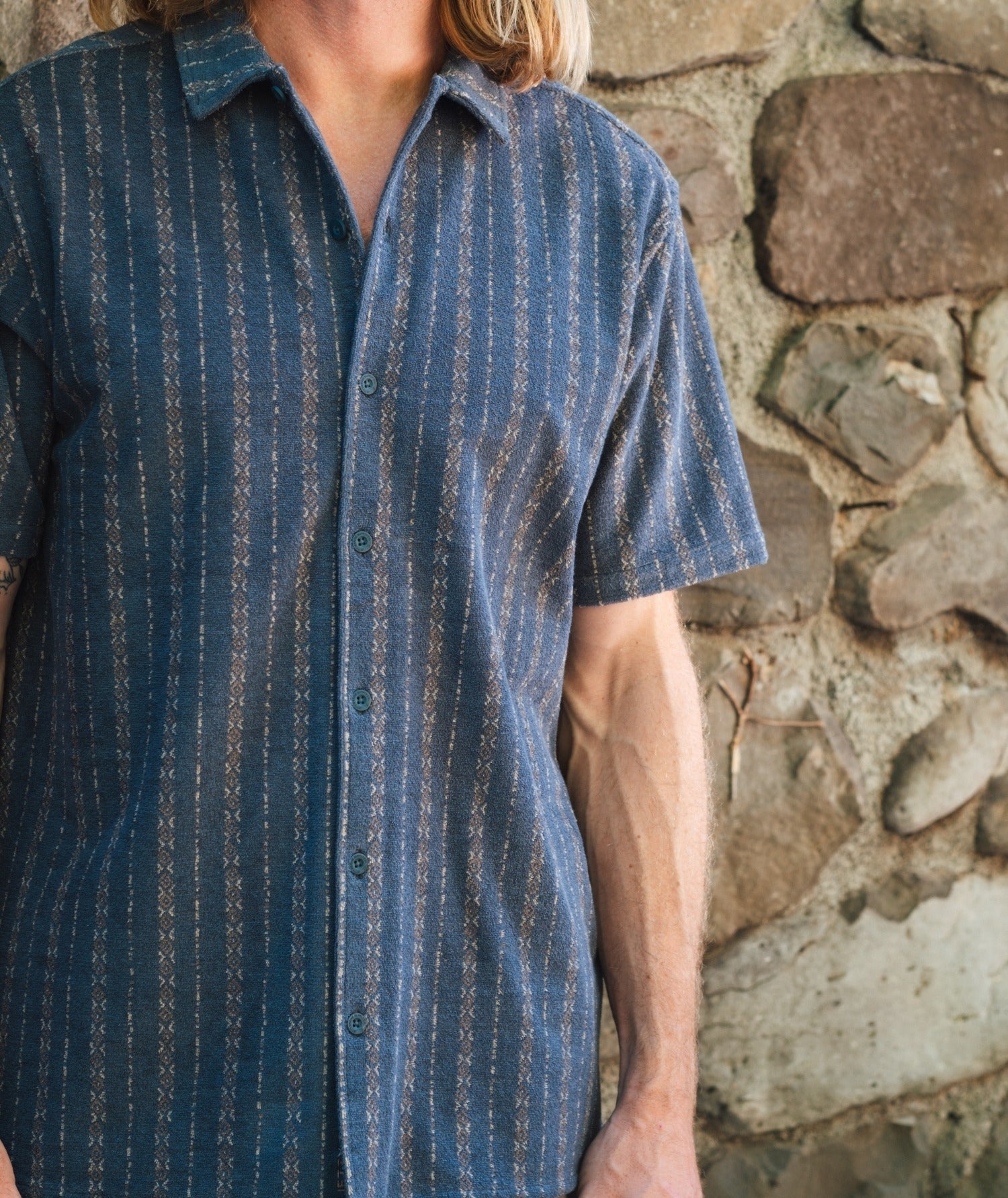 Asbury Knit Button Down - Navy - Image 3