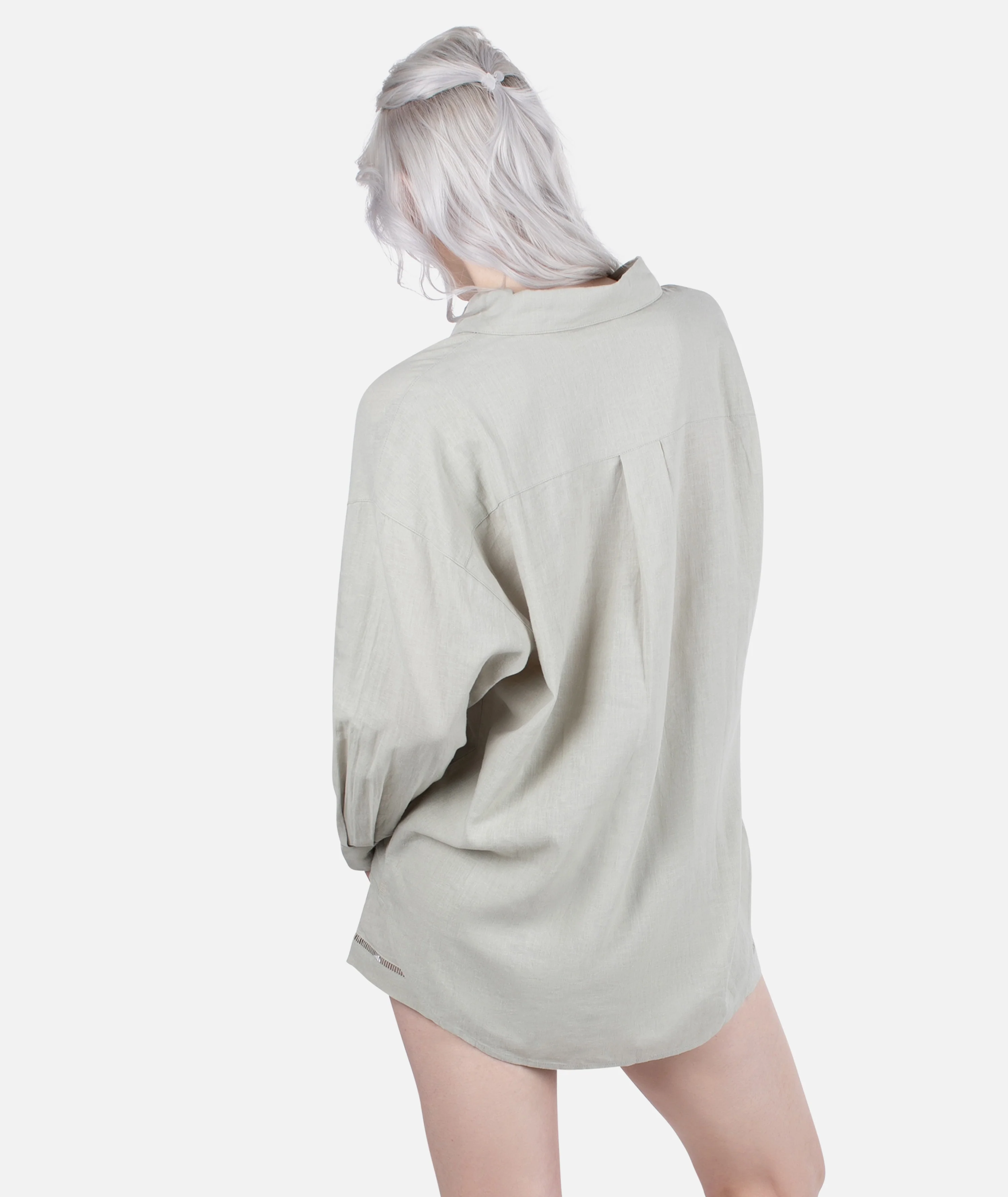 Atlantis Oversized Shirt - Sage Green - Image 3