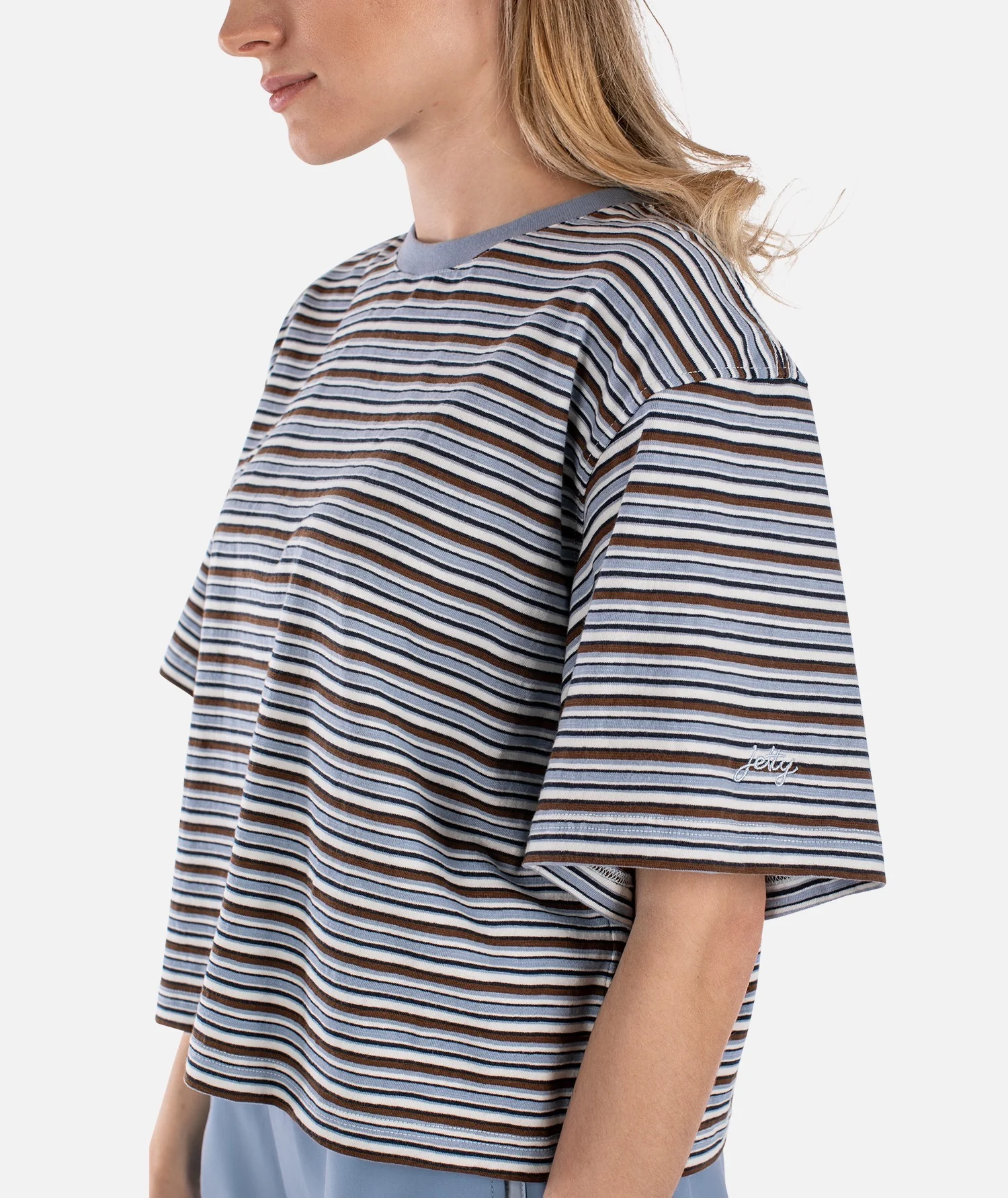 Avalon Striped Tee - Blue - Image 3