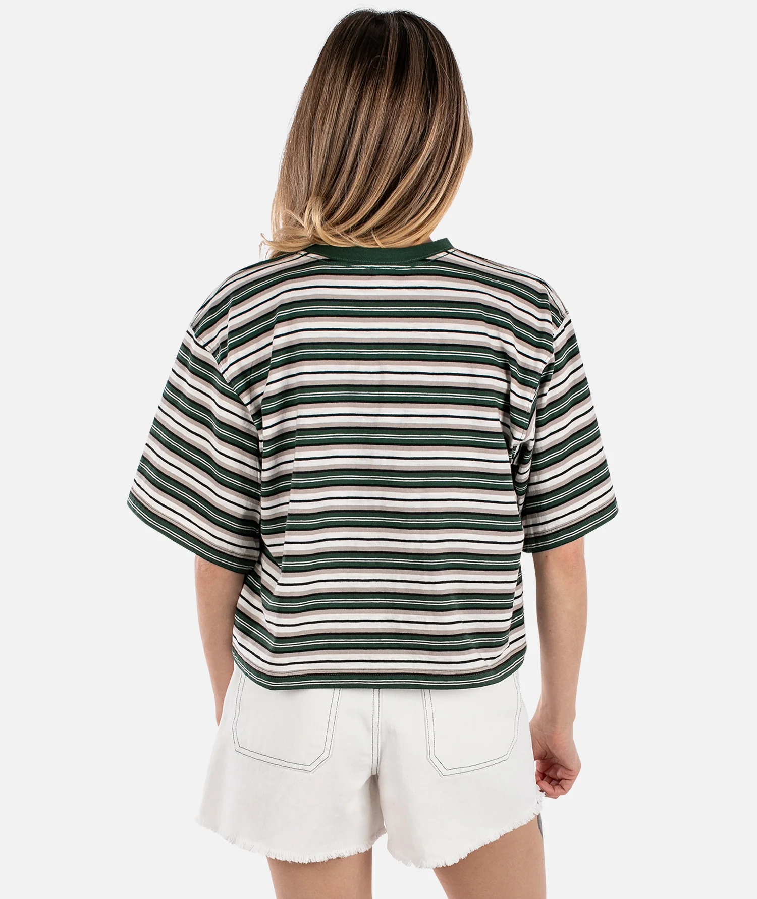 Avalon Striped Tee - Green - Image 2