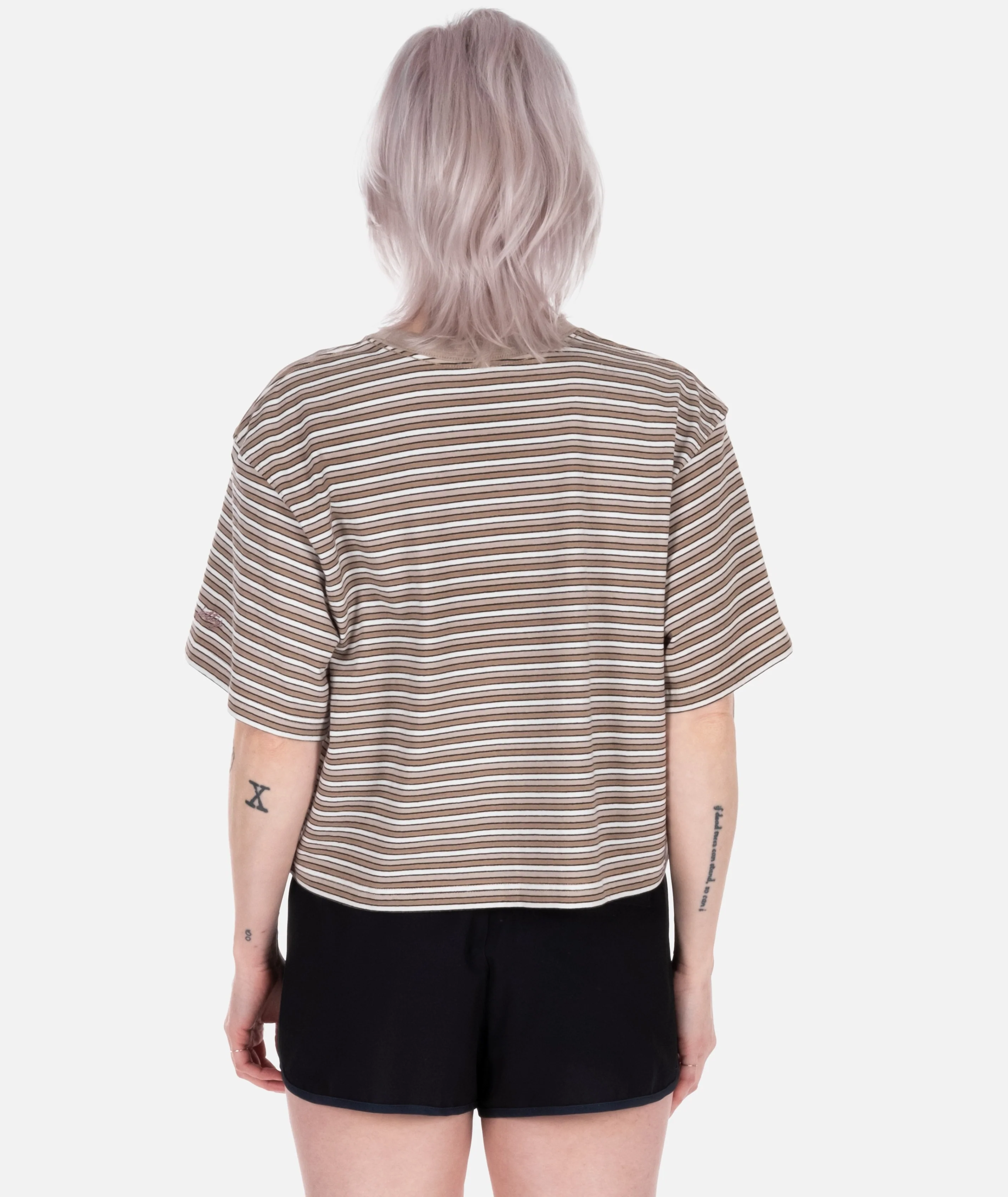 Avalon Striped Tee - Tan - Image 3