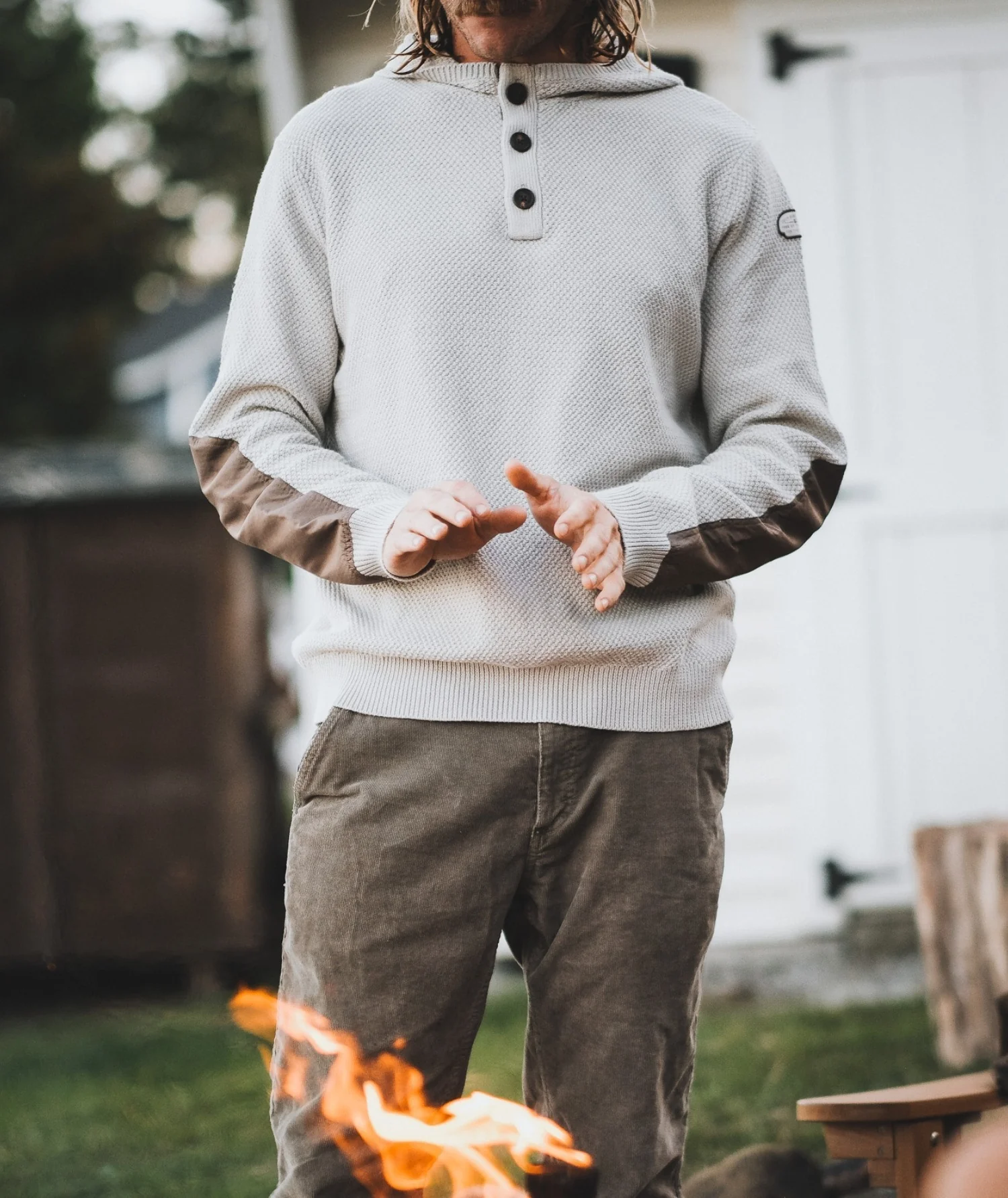 Barnacle Knit Hoodie - Grey - Image 2