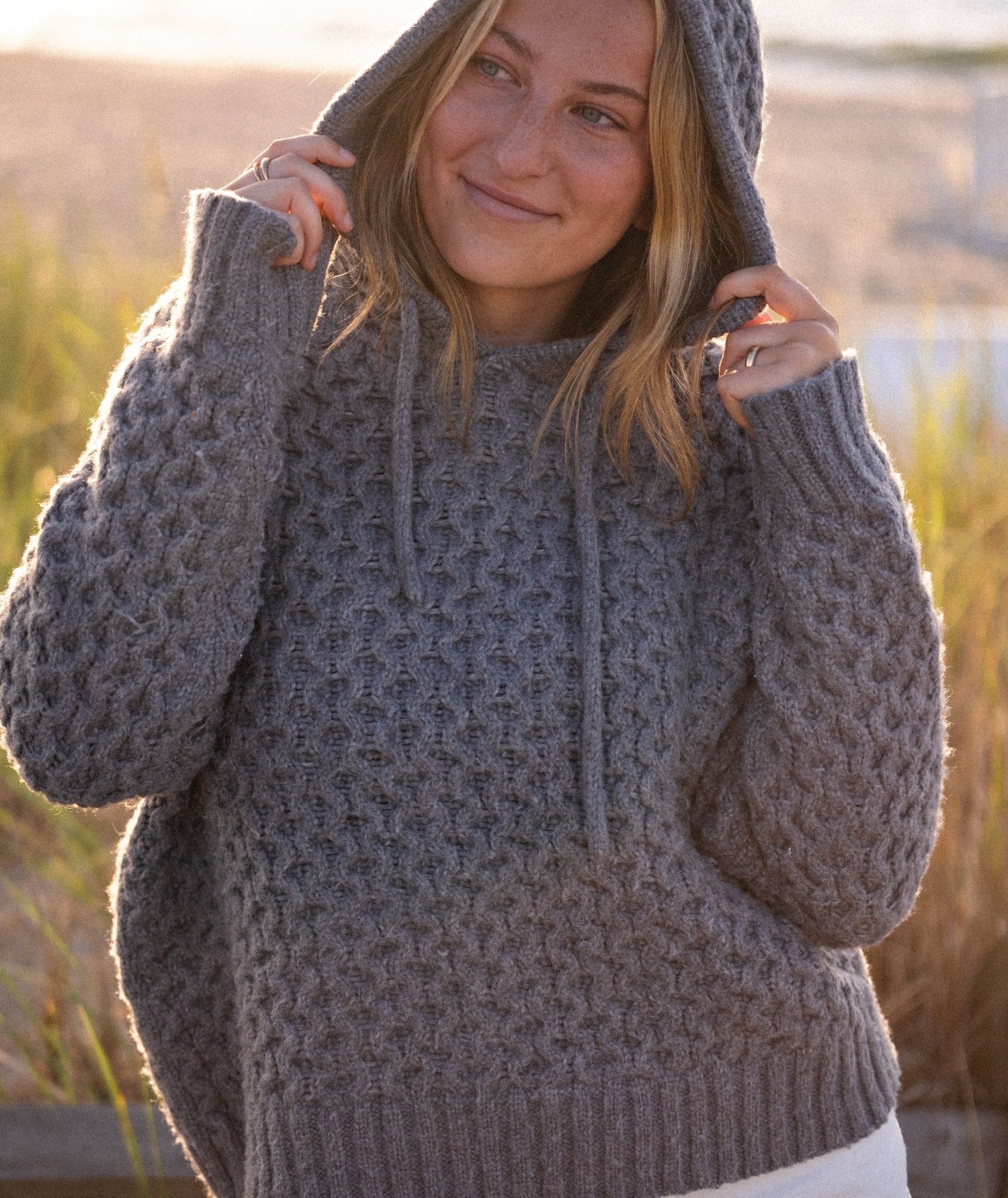 Beacon Honeycomb Hoodie - Heather Grey - Image 5