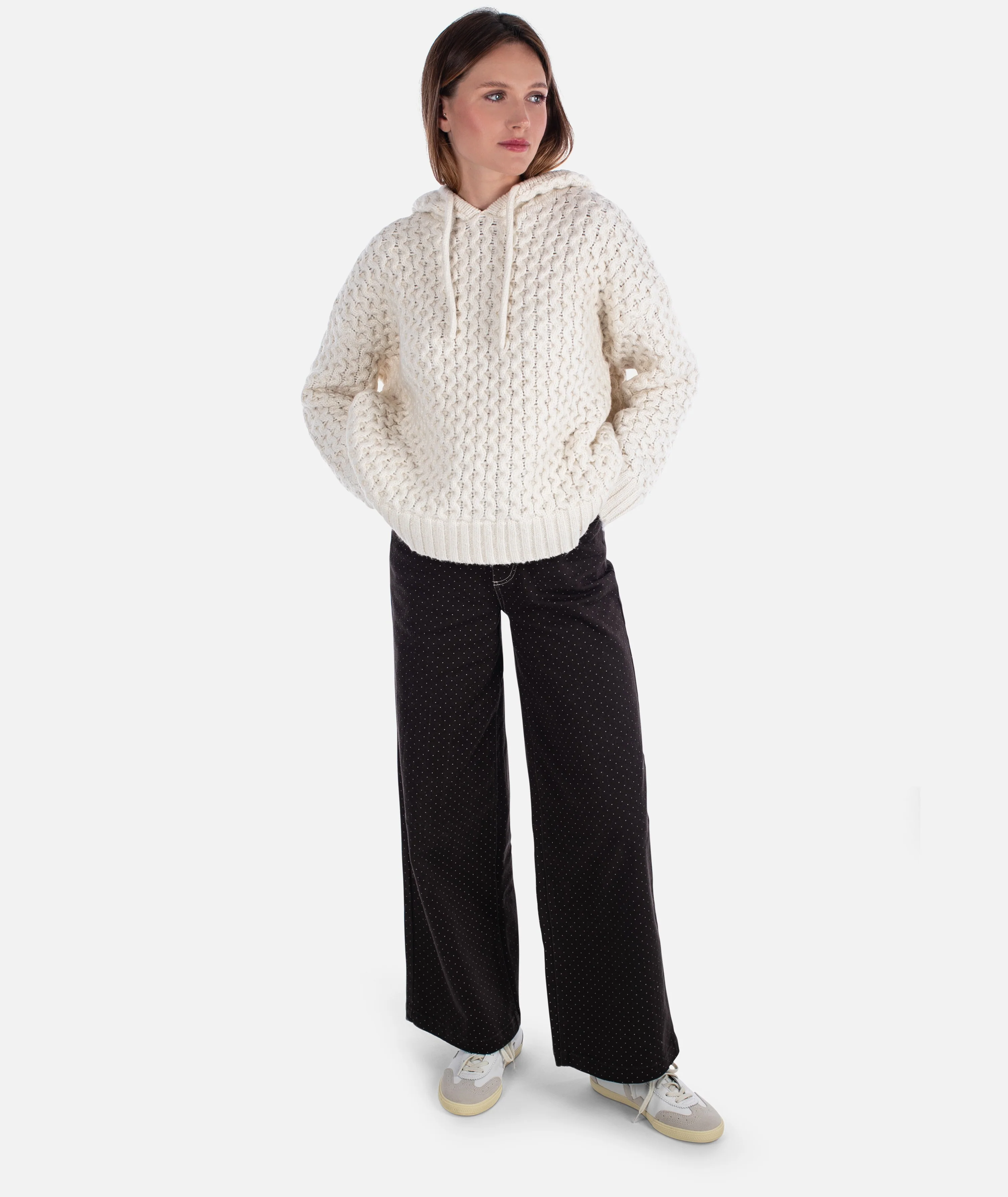 Beacon Honeycomb Hoodie - Ivory - Image 4