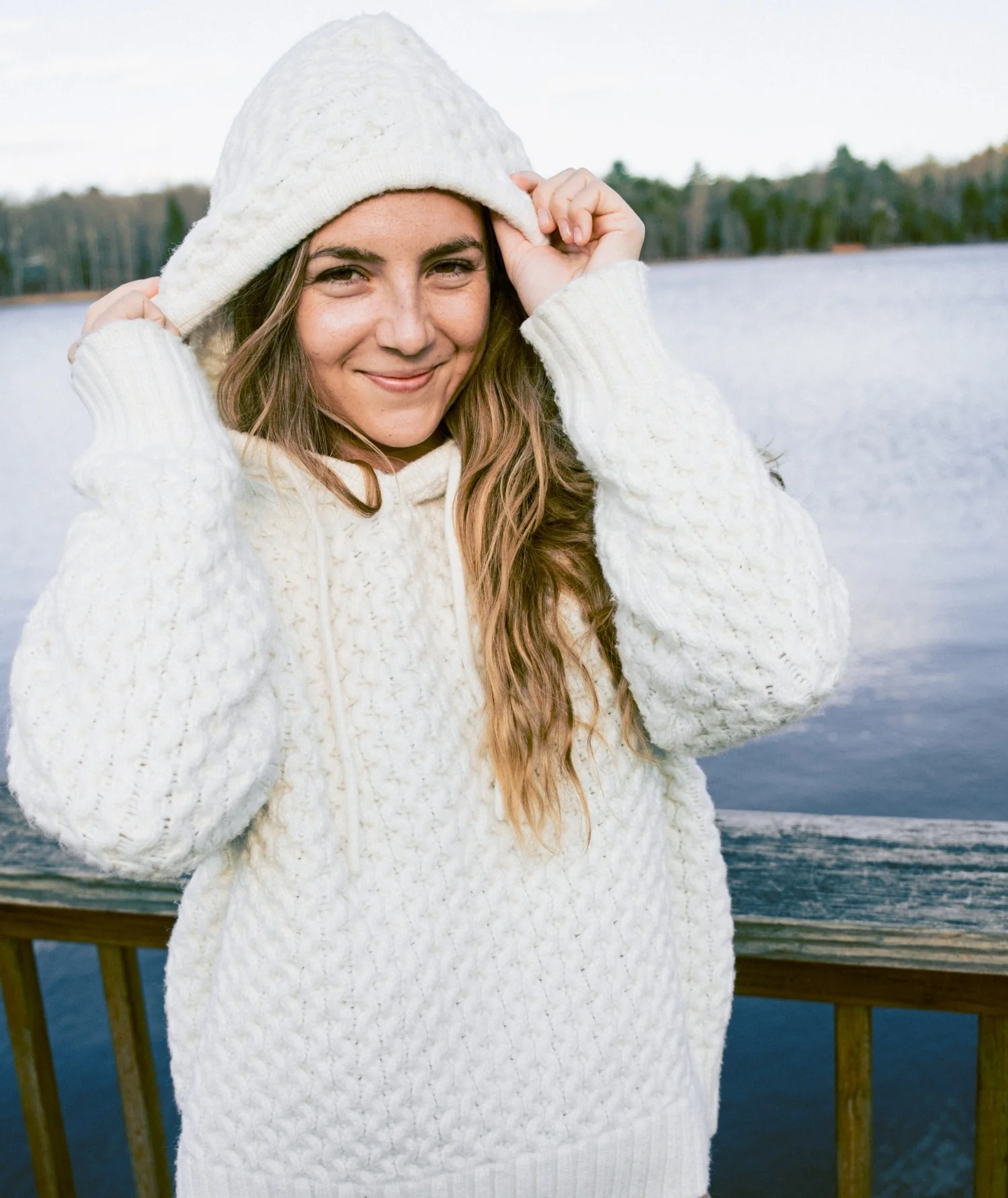 Beacon Honeycomb Hoodie - Ivory - Image 5