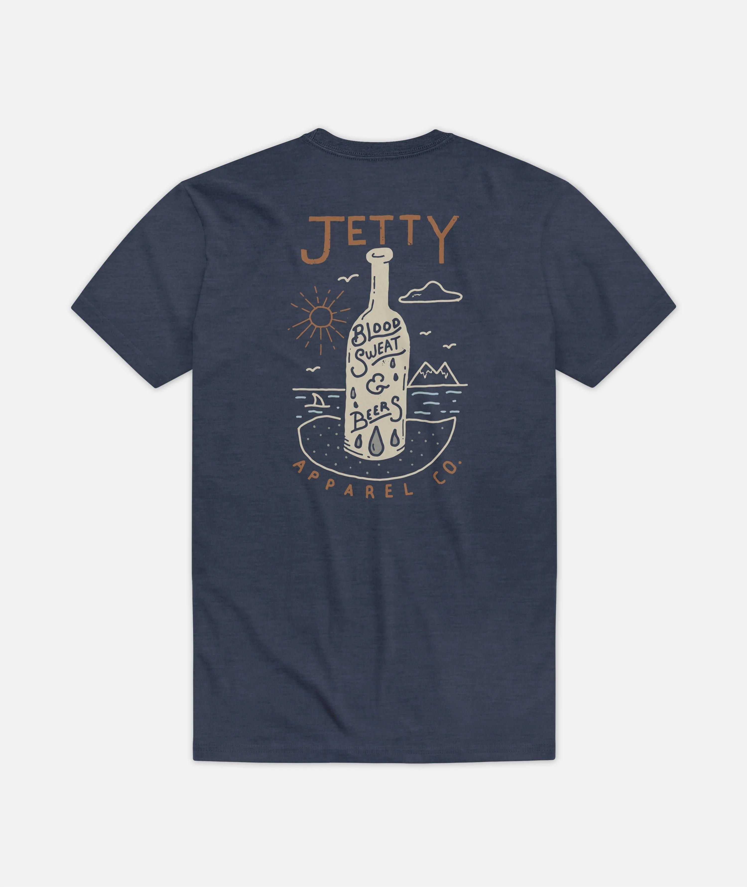 Blood Sweat & Beers Tee - Navy