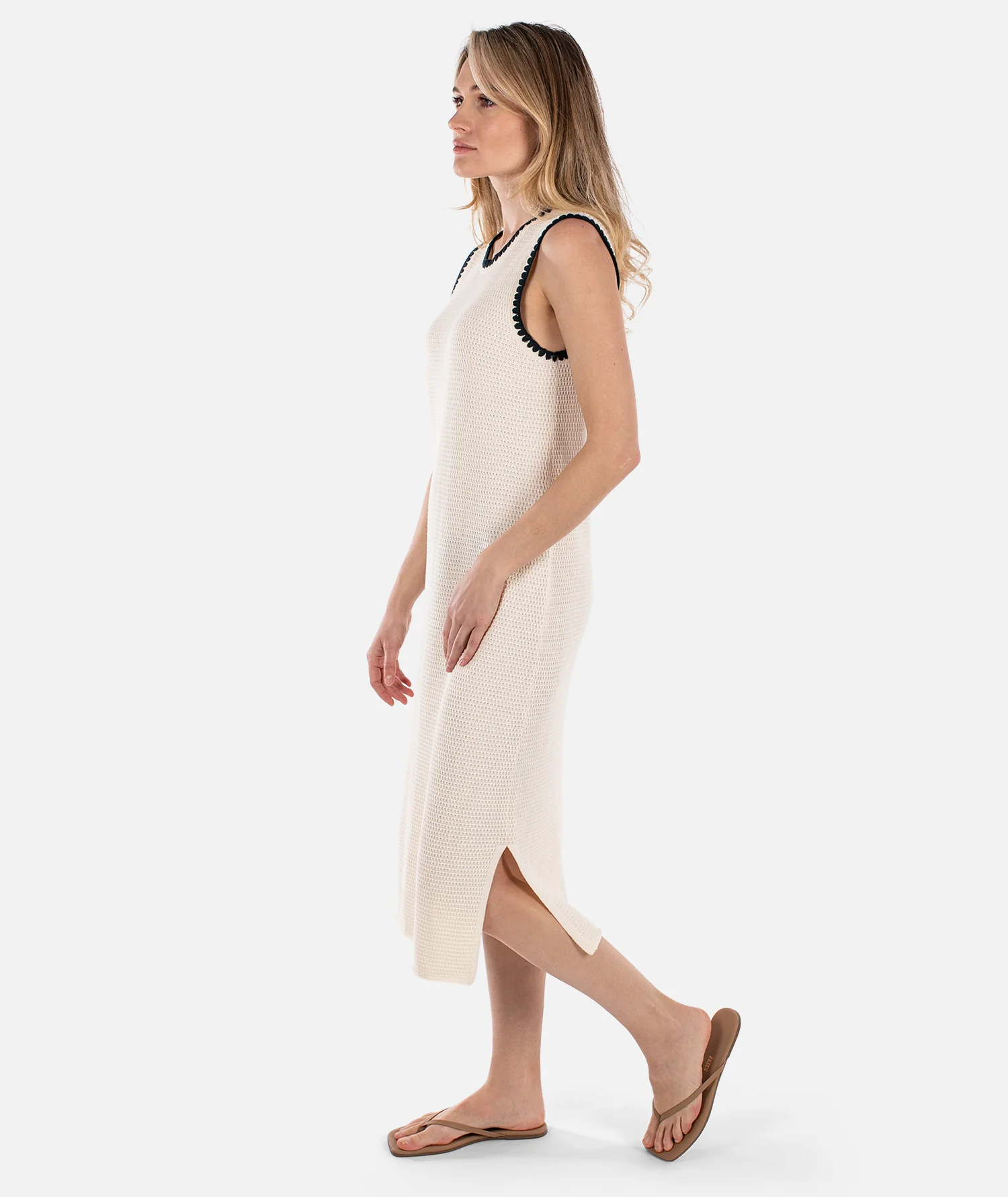 Bloom Knit Dress - Ivory - Image 3