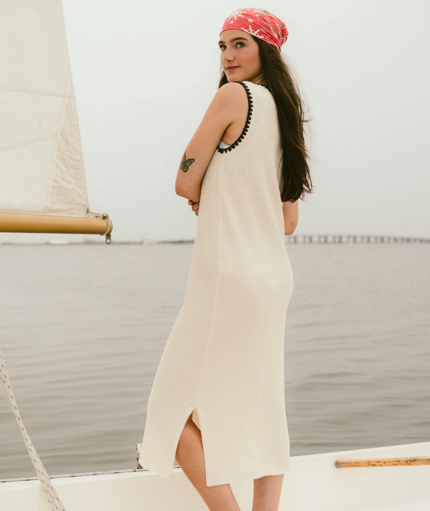 Bloom Knit Dress - Ivory - Image 5