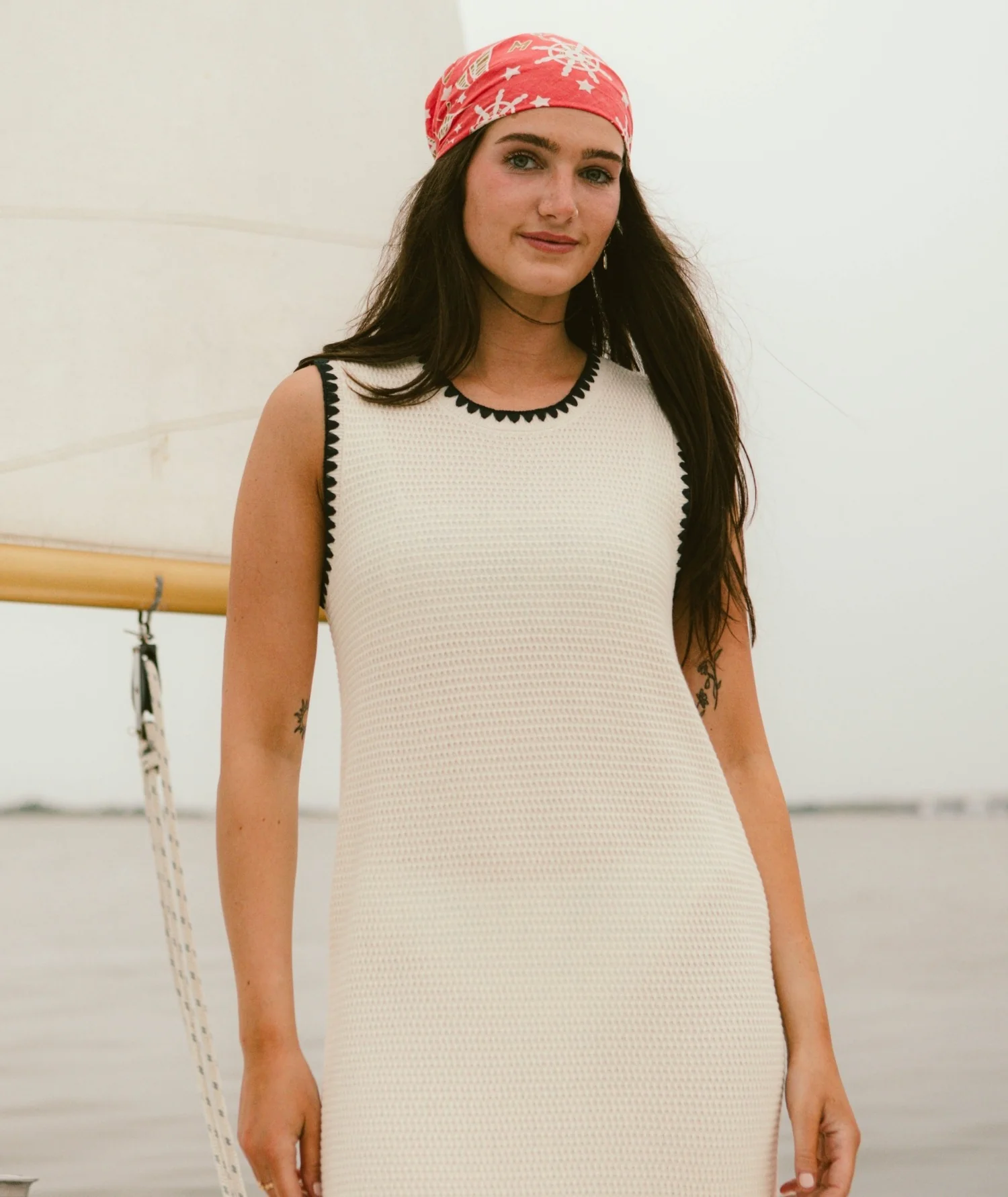 Bloom Knit Dress - Ivory - Image 6