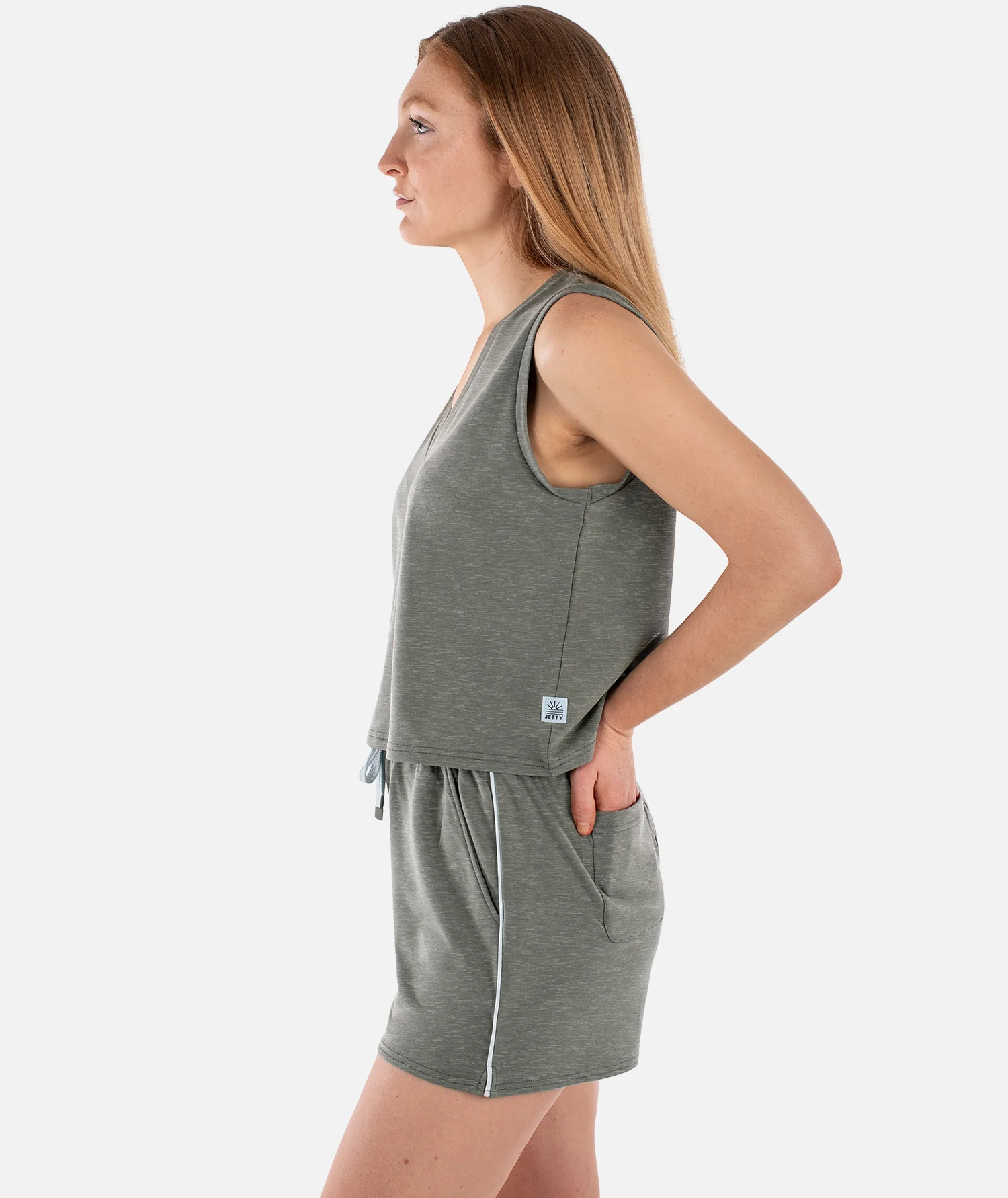 Bondi V-Neck Tank - Agave - Image 4