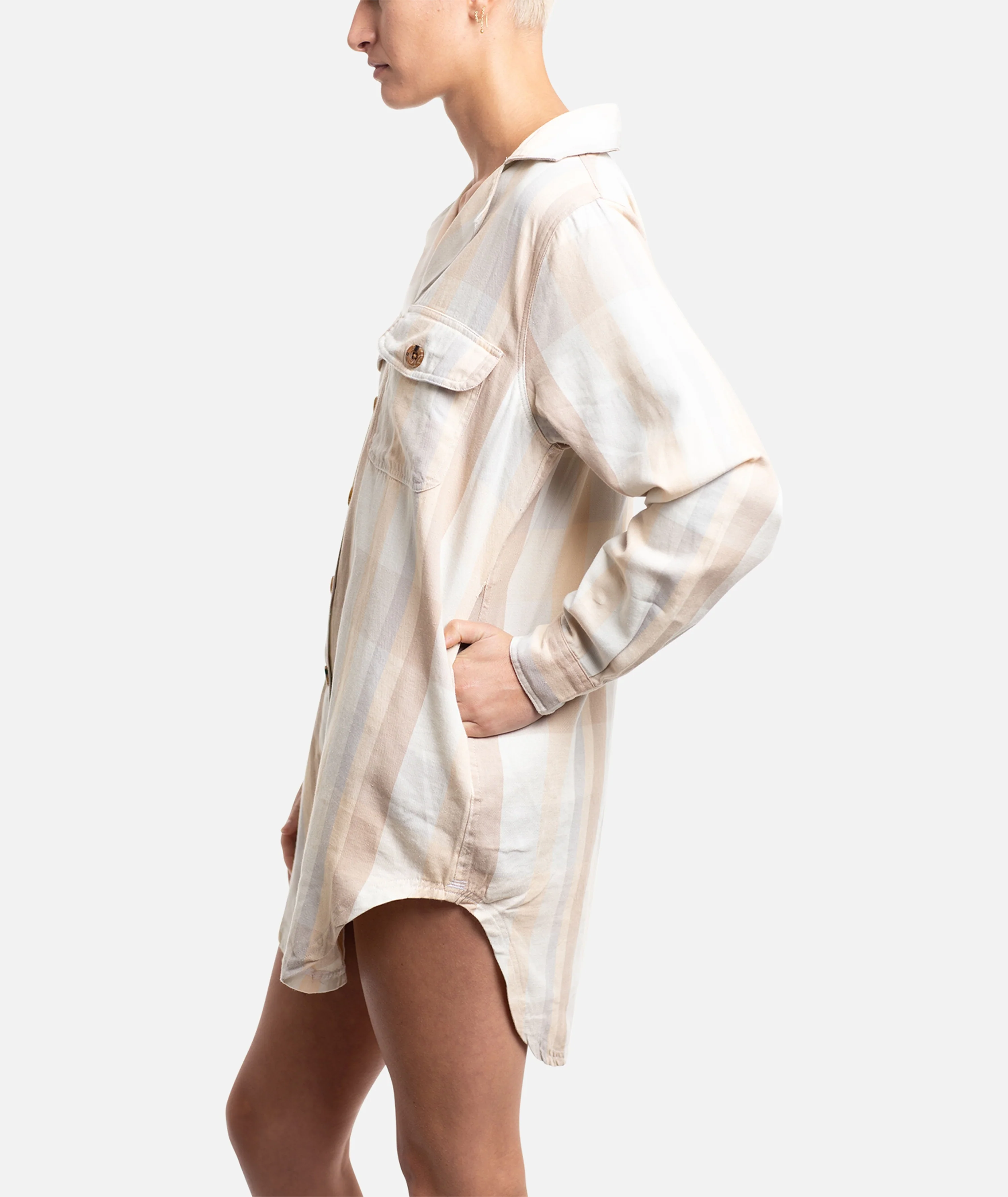 Bonita Flannel Dress - Sand - Image 2