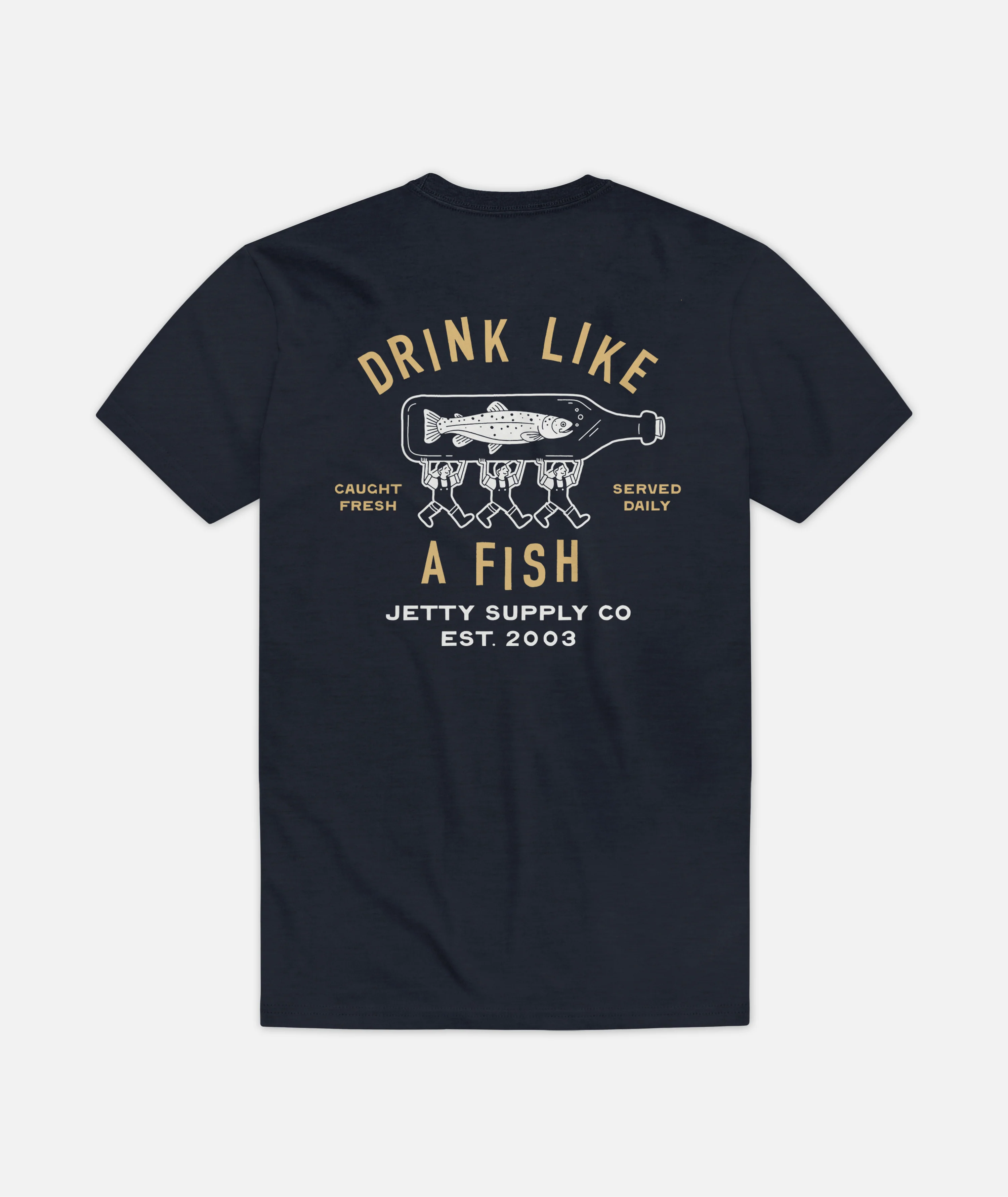 Bottle Service Tee - Solid Navy Tri