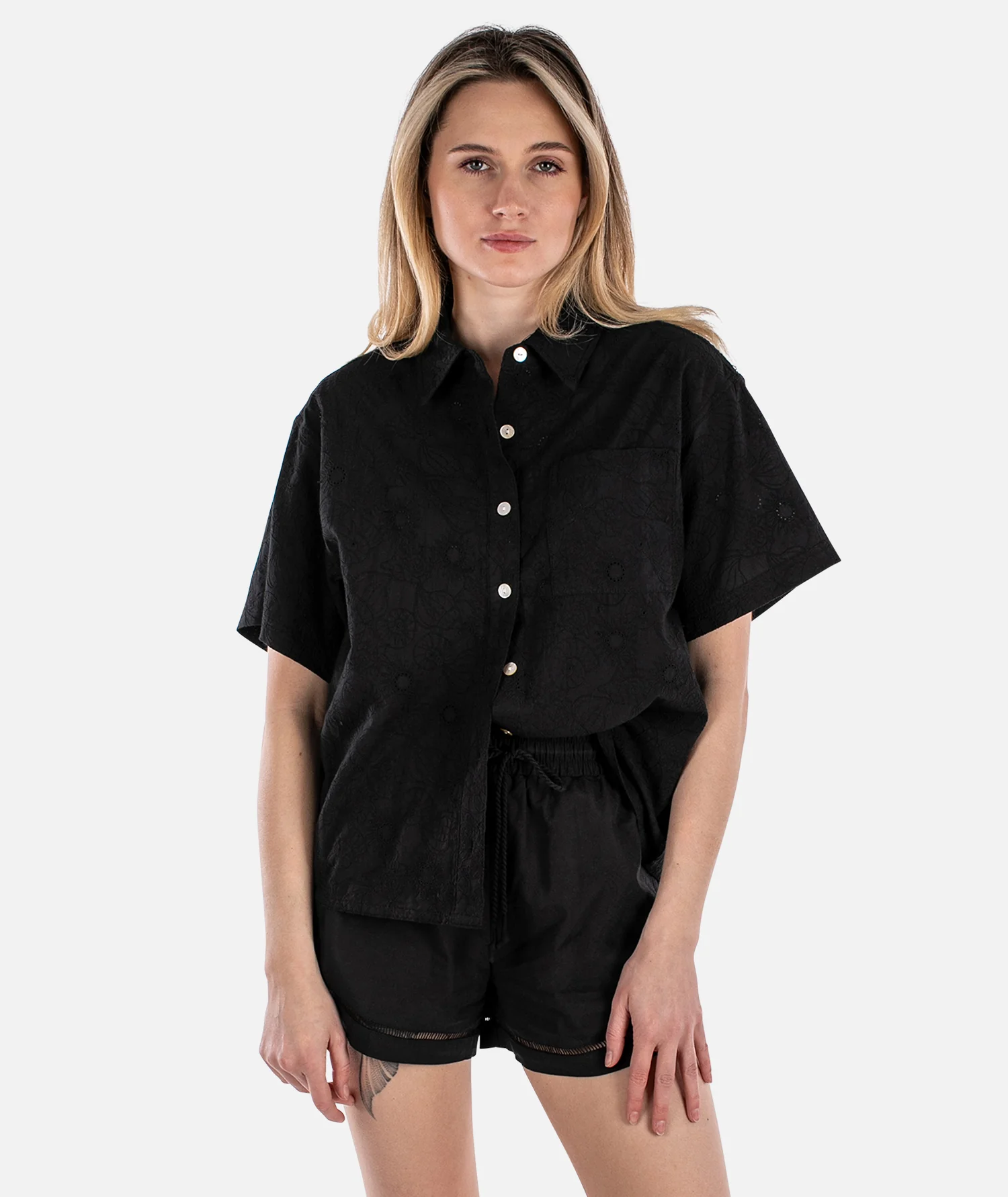 Cape Cod Cotton Shirt - Black - Image 2