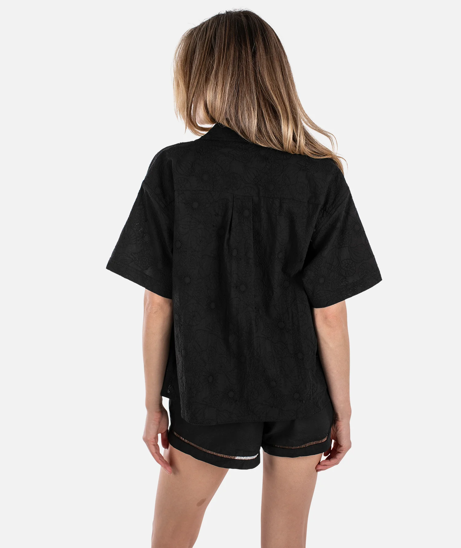 Cape Cod Cotton Shirt - Black - Image 3