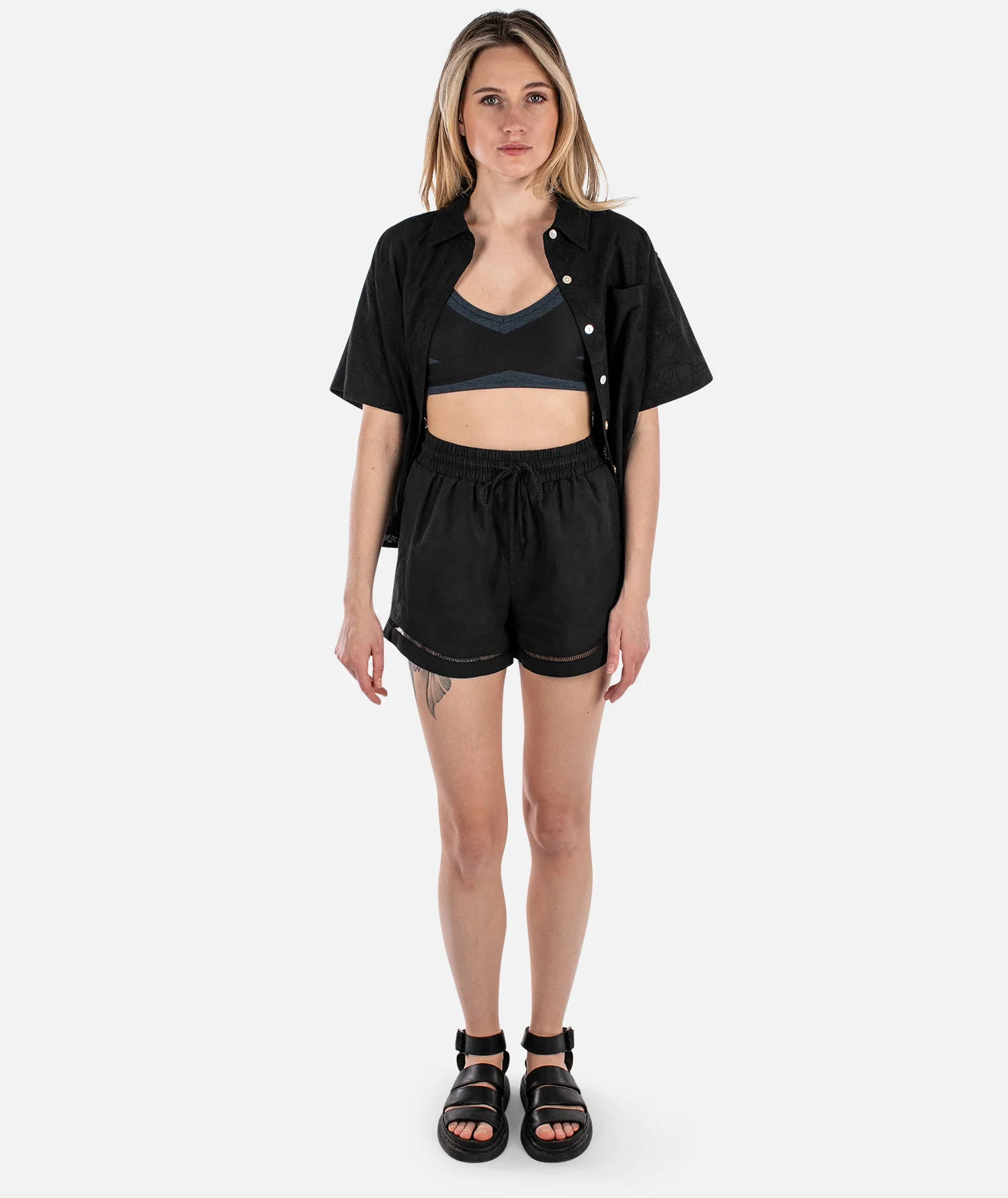 Cape Cod Cotton Shirt - Black - Image 4