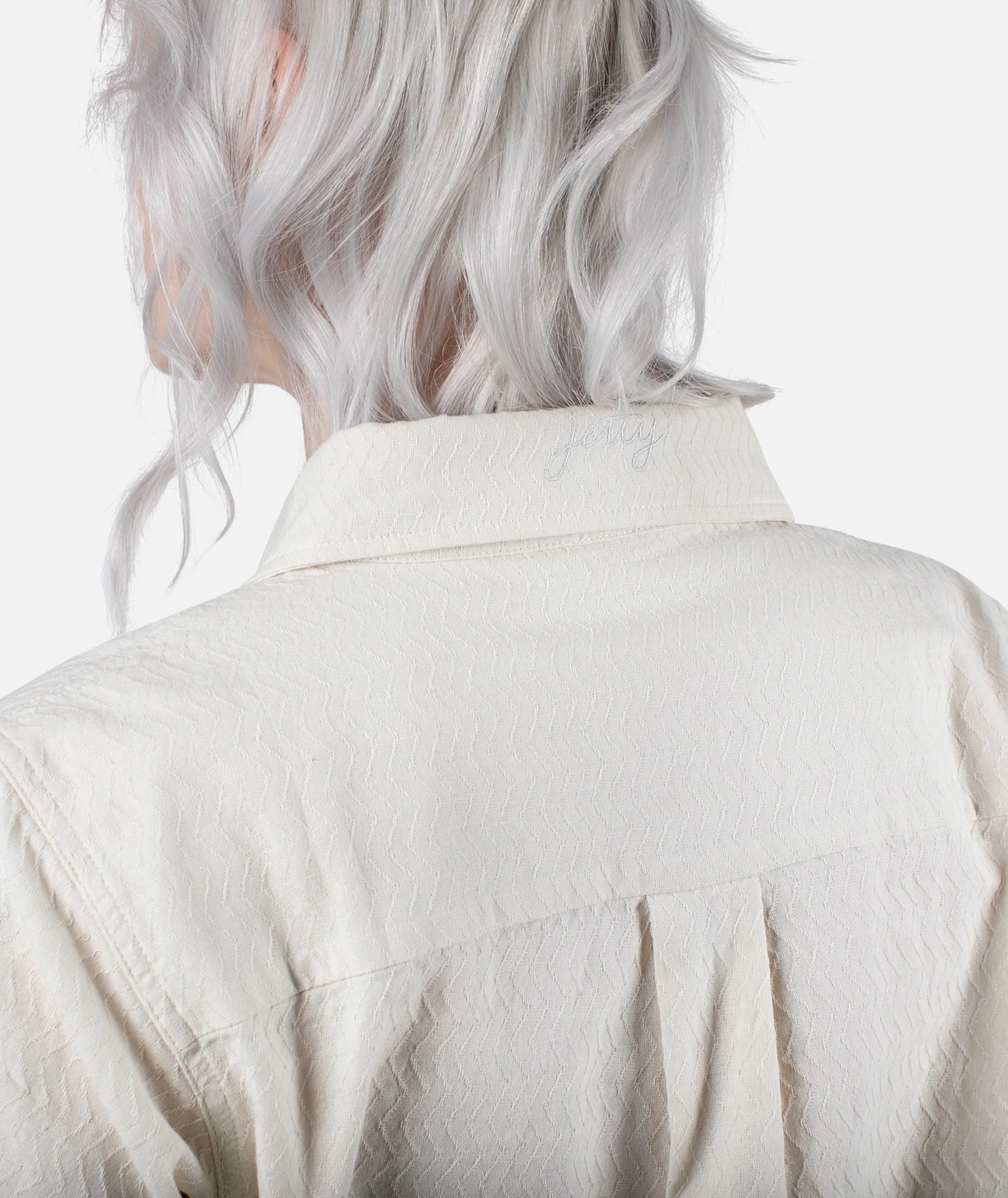Cape Cod Jacquard Shirt - Cream - Image 6