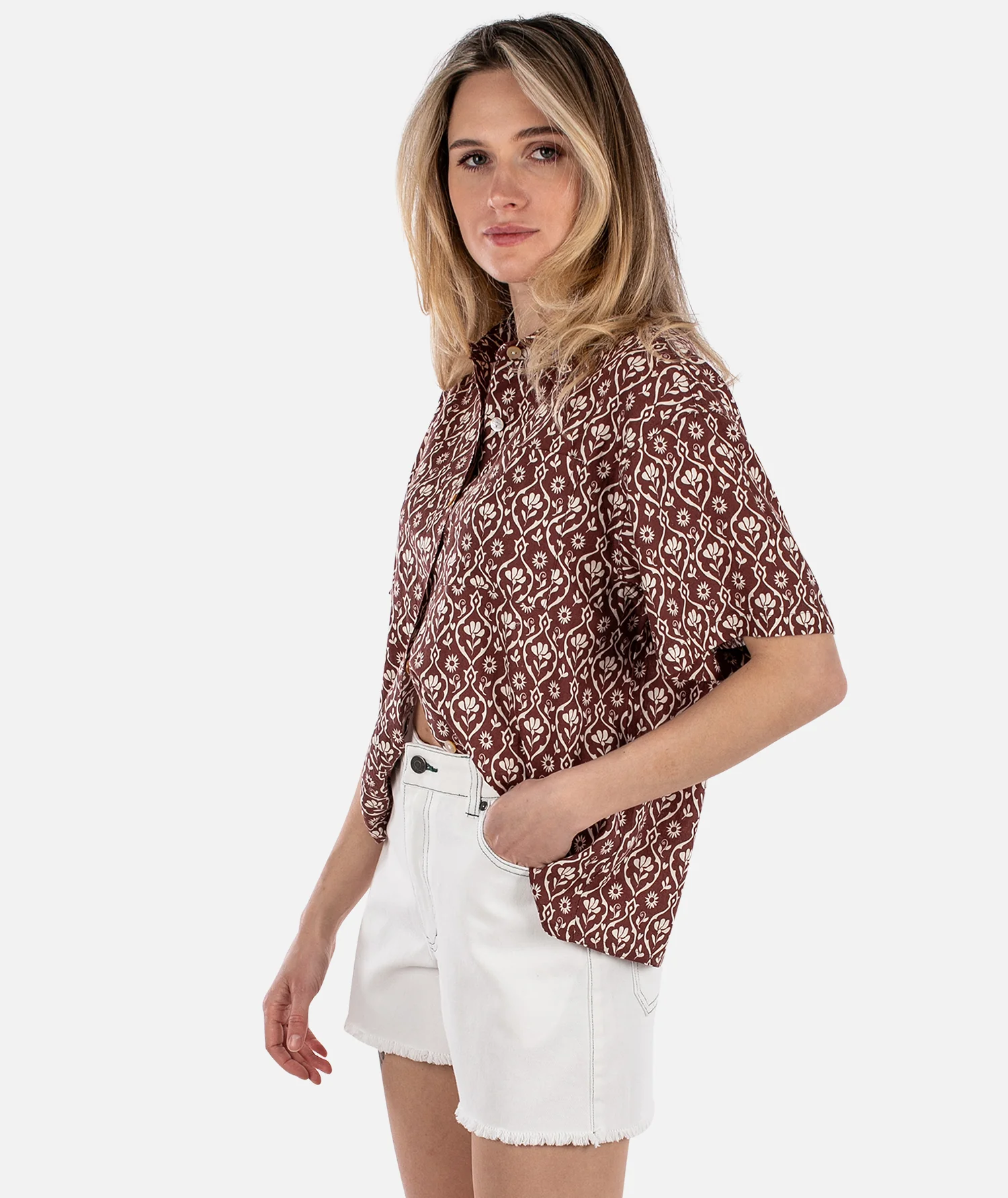 Cape Cod Linen Shirt - Rust - Image 4