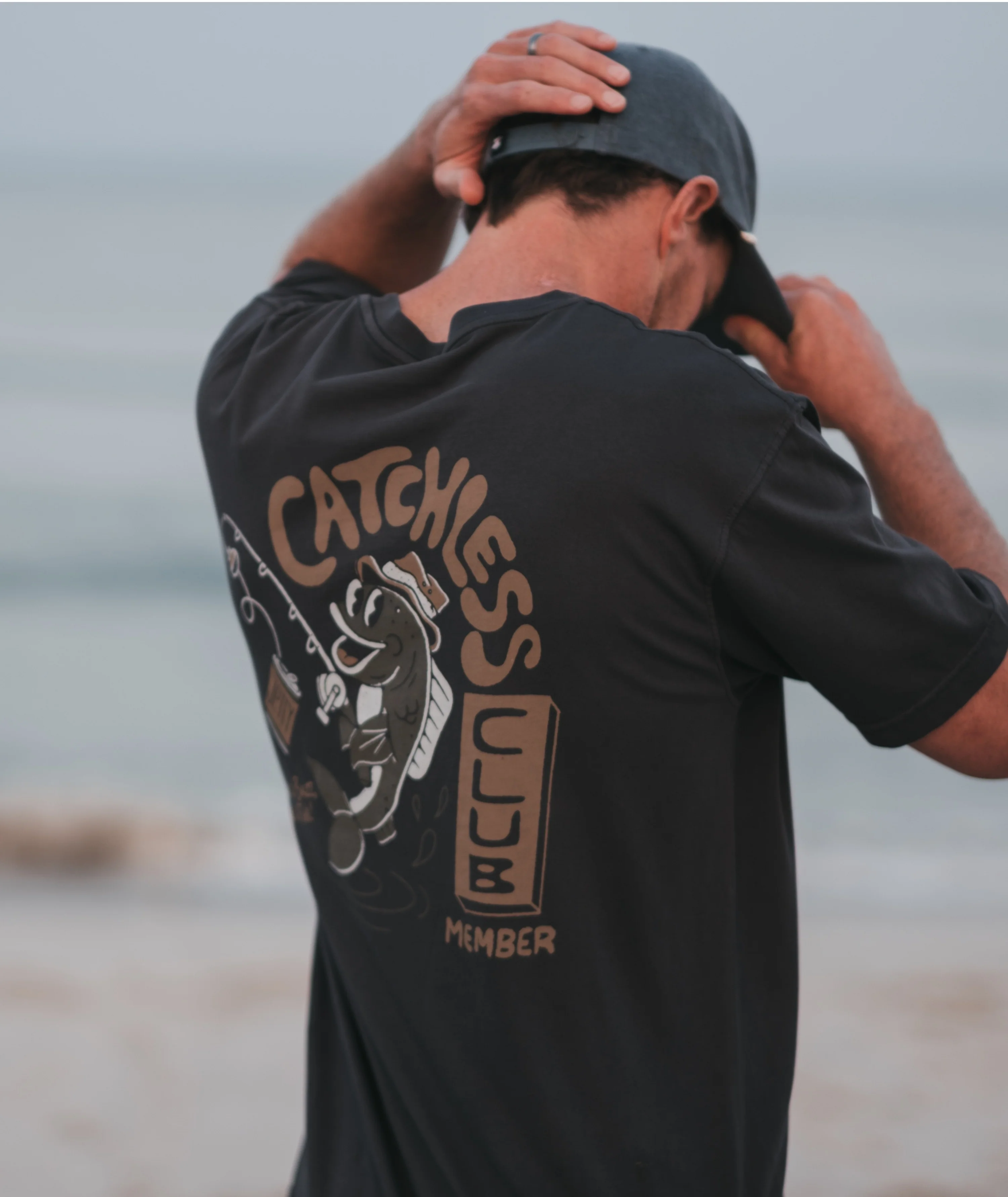 Catchless Club Tee - Black - Image 3