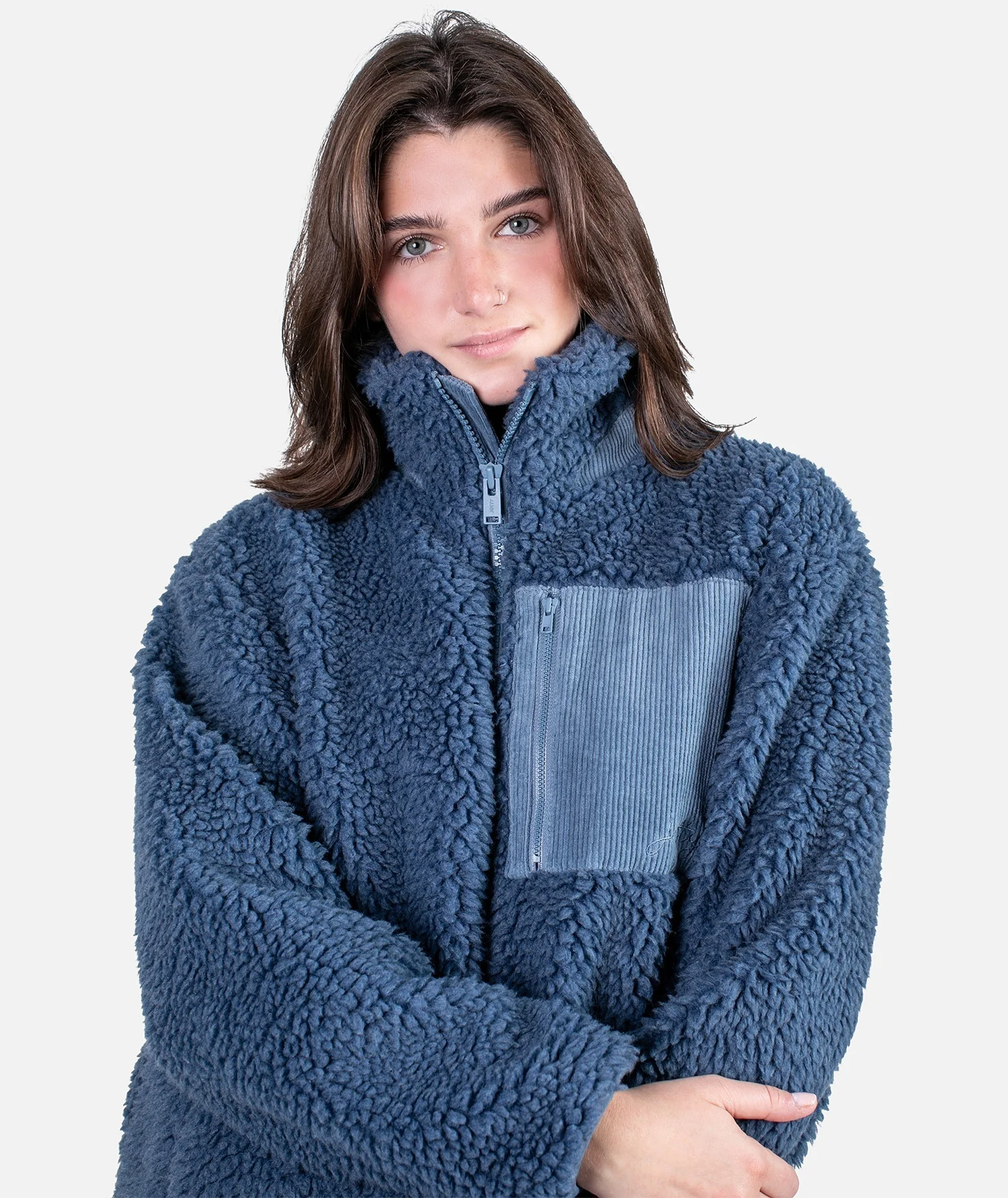 Cedar Hi Pile Fleece Jacket - Blue - Image 5