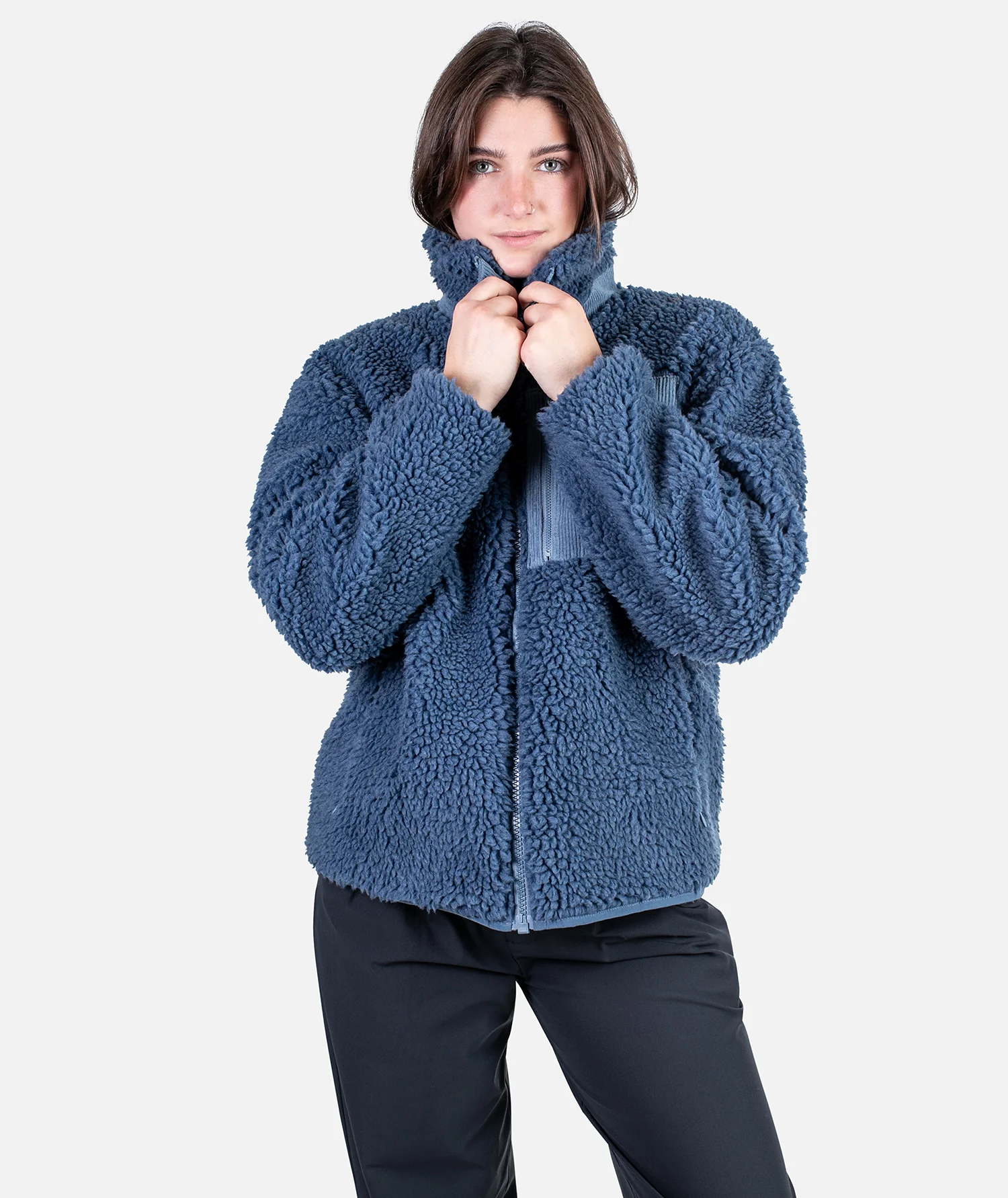 Cedar Hi Pile Fleece Jacket - Blue - Image 6