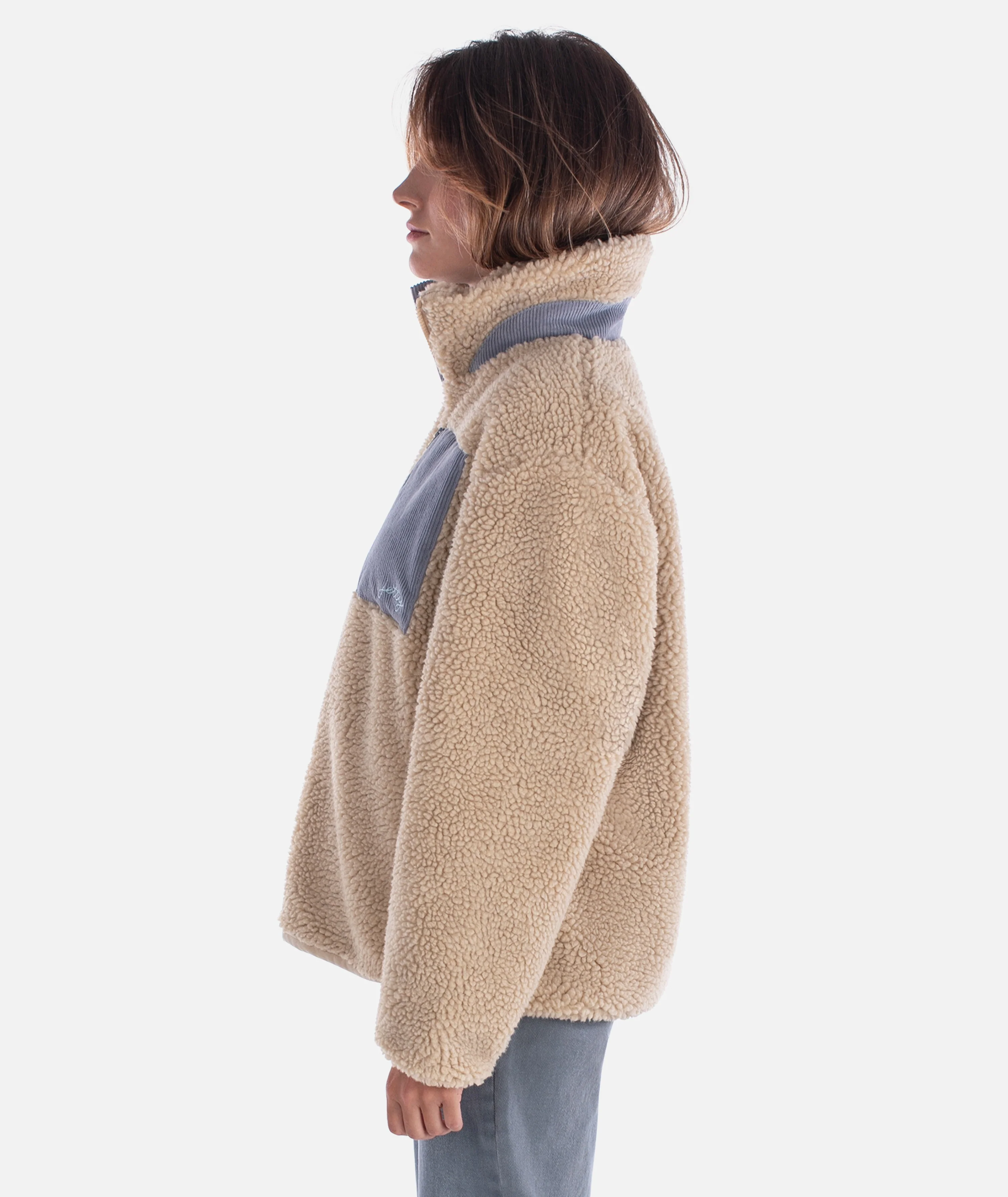 Cedar High Pile Fleece Jacket - Ivory - Image 3
