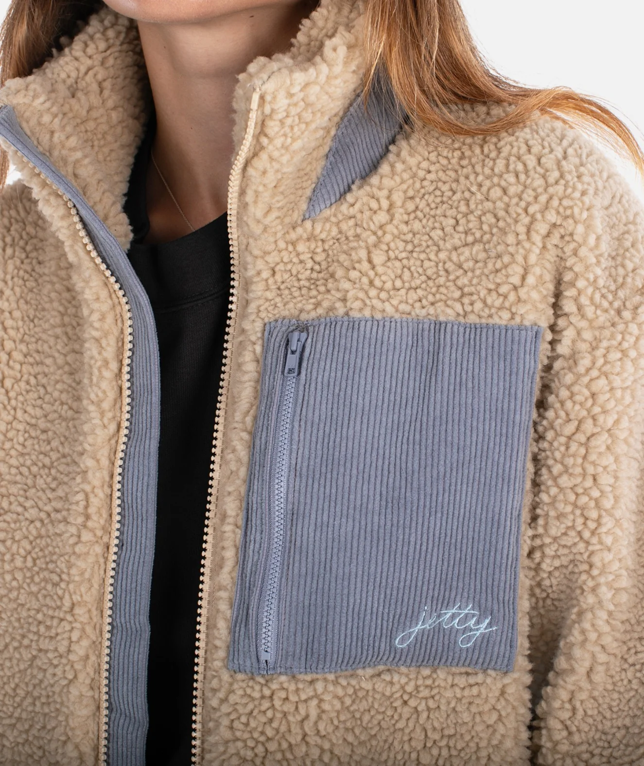 Cedar High Pile Fleece Jacket - Ivory - Image 5