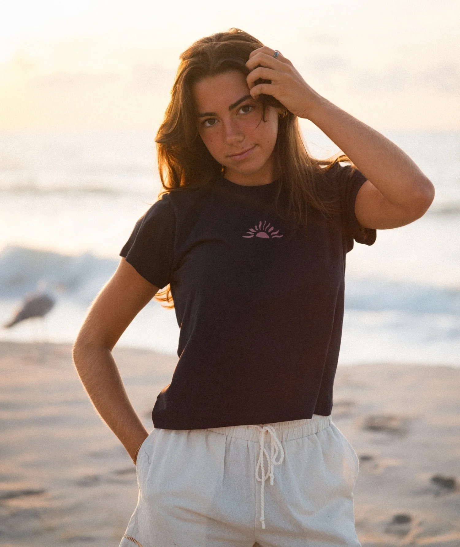 Chasing Sunsets Tee - Navy - Image 2