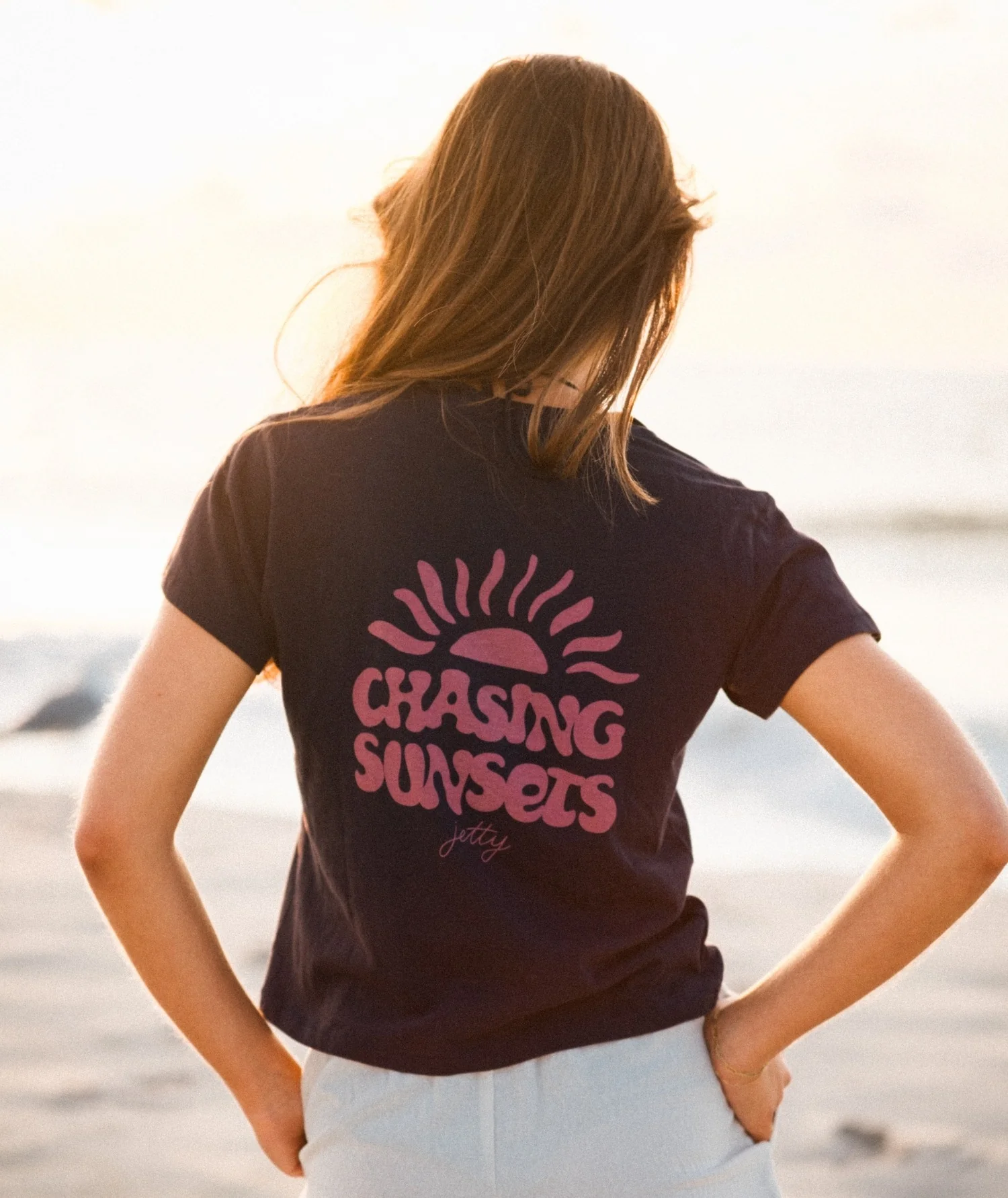 Chasing Sunsets Tee - Navy - Image 4