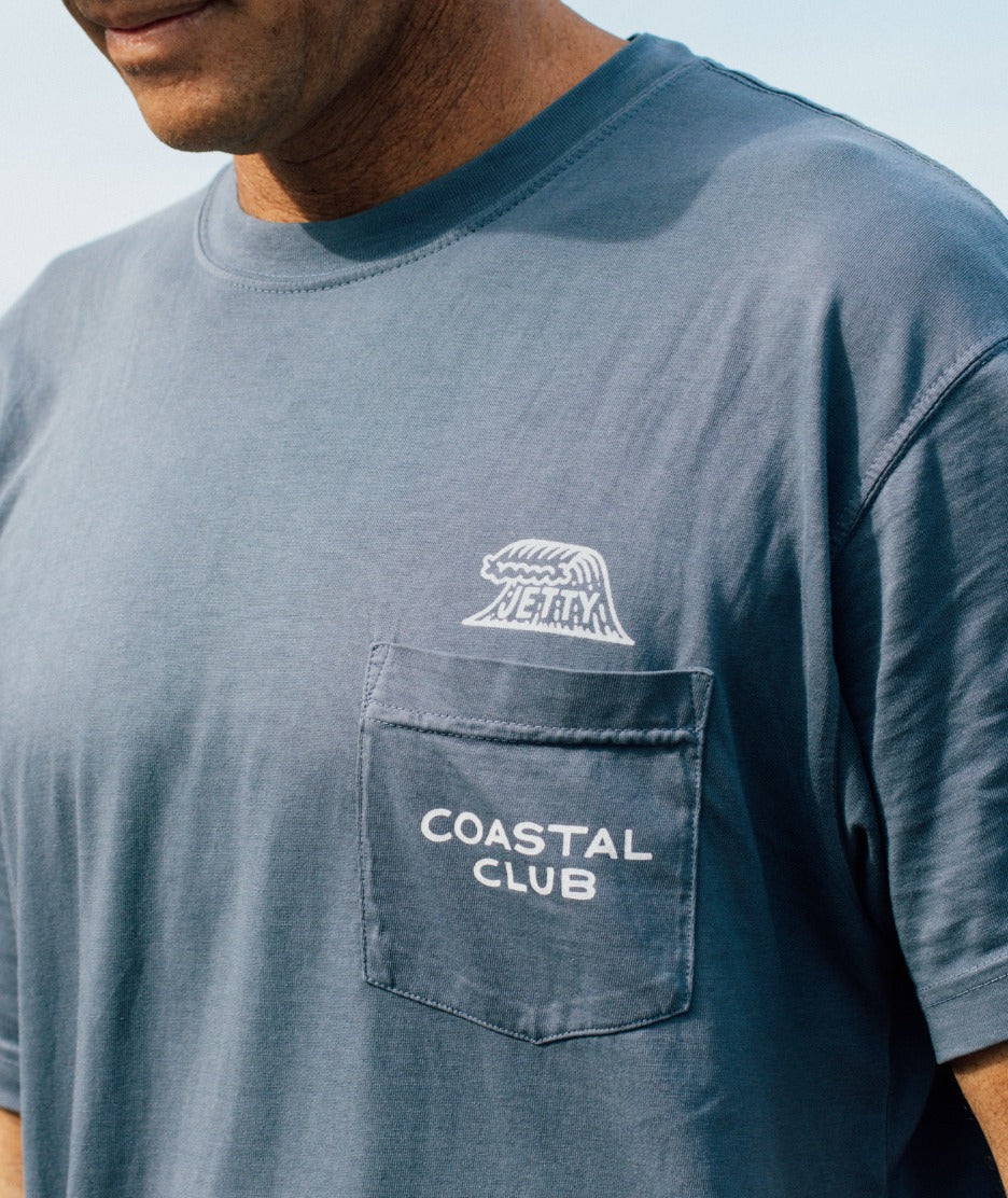 Coastal Club Pocket Tee - Fog - Image 4