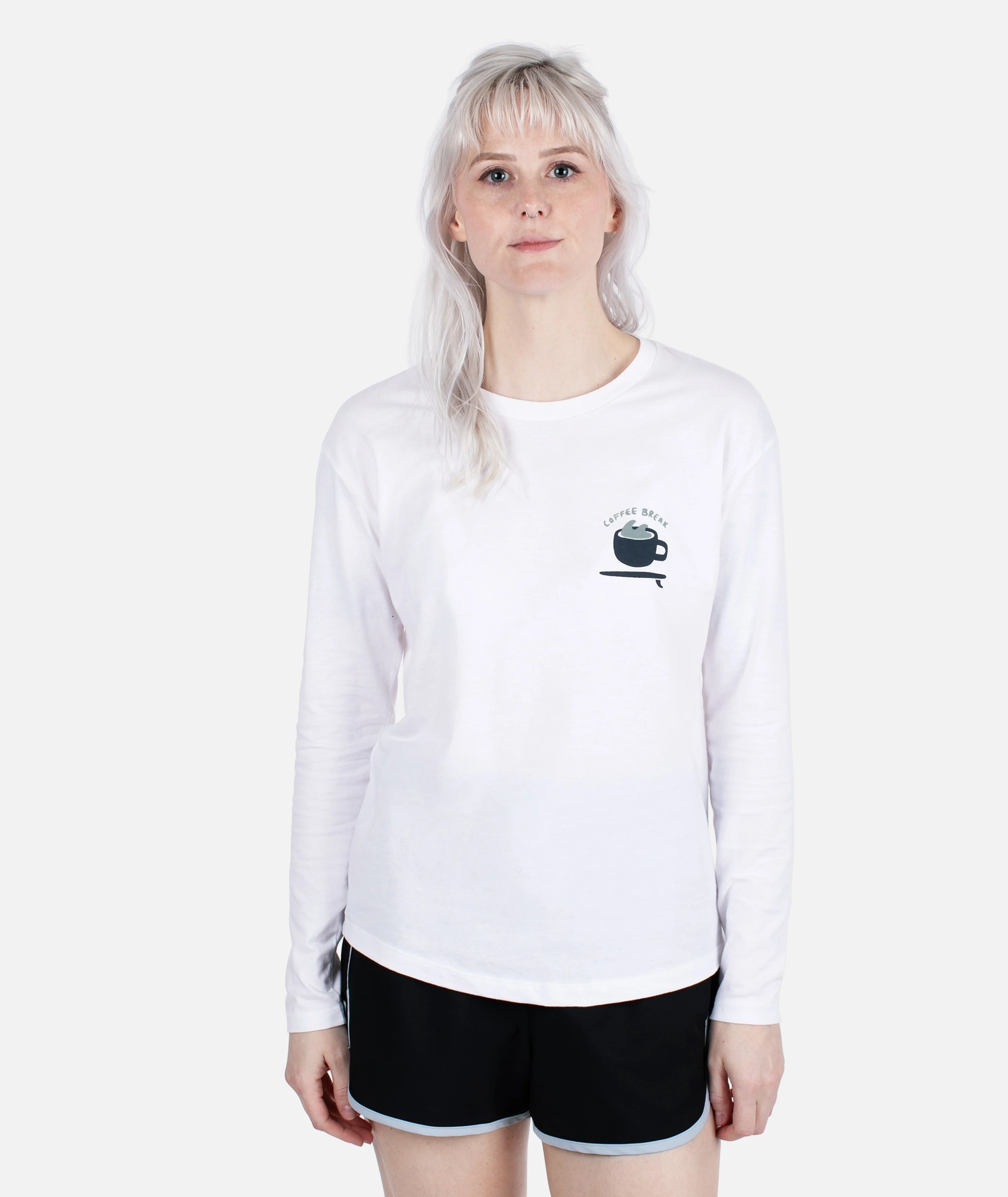 Coffee Break Long Sleeve - White - Image 2