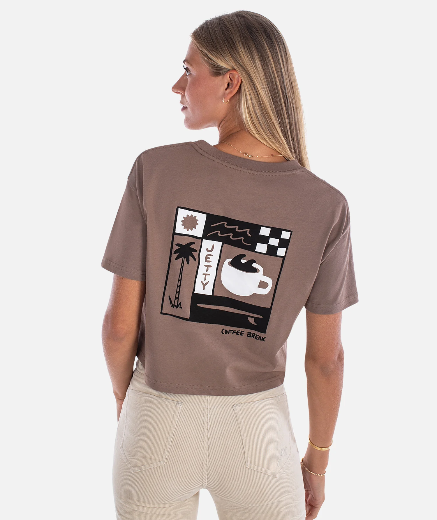 Coffee Break tee - Brown - Image 3