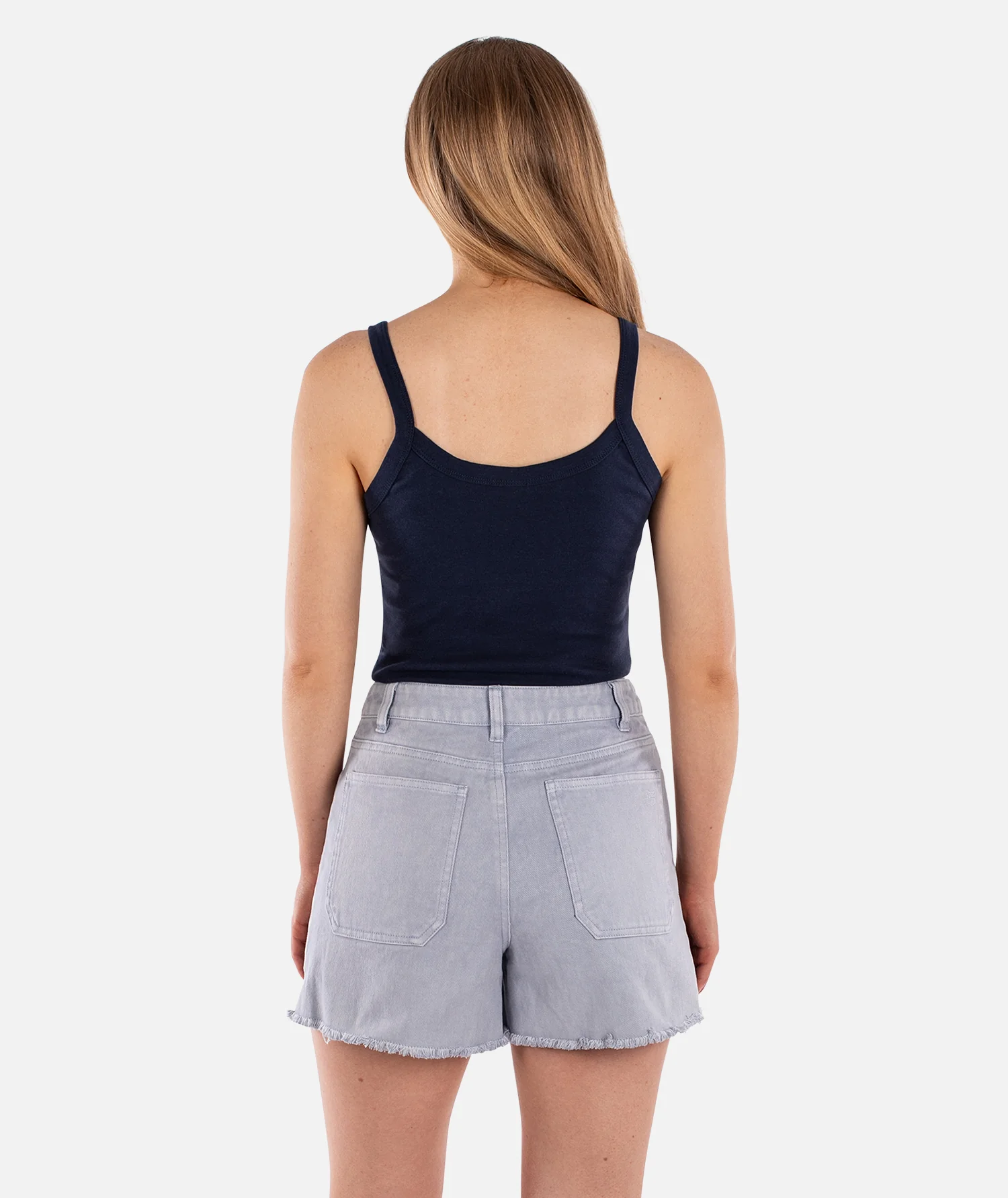 Coquille Crop Tank - Navy - Image 3