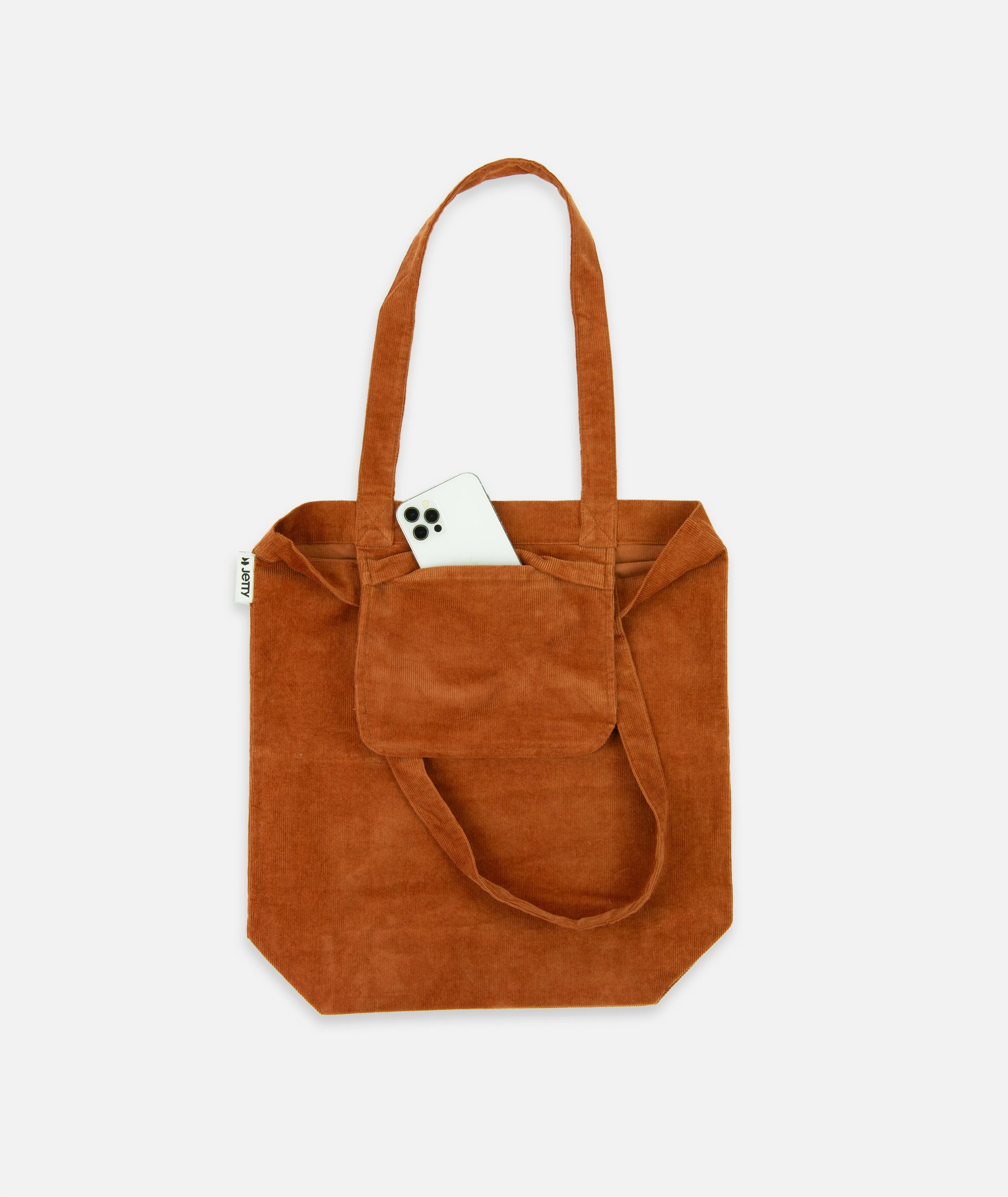 Corduroy Simple Tote - Rust - Image 2