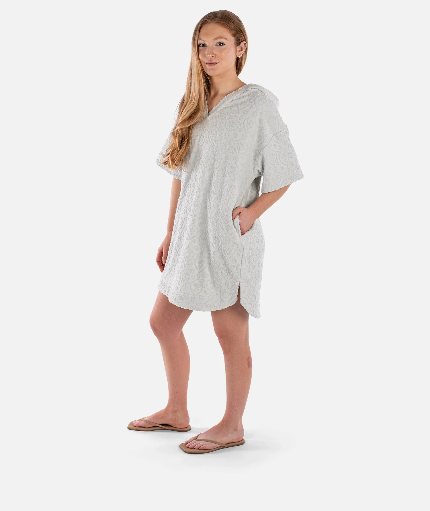 Cornwall Jacquard Terry Dress - Fog - Image 4