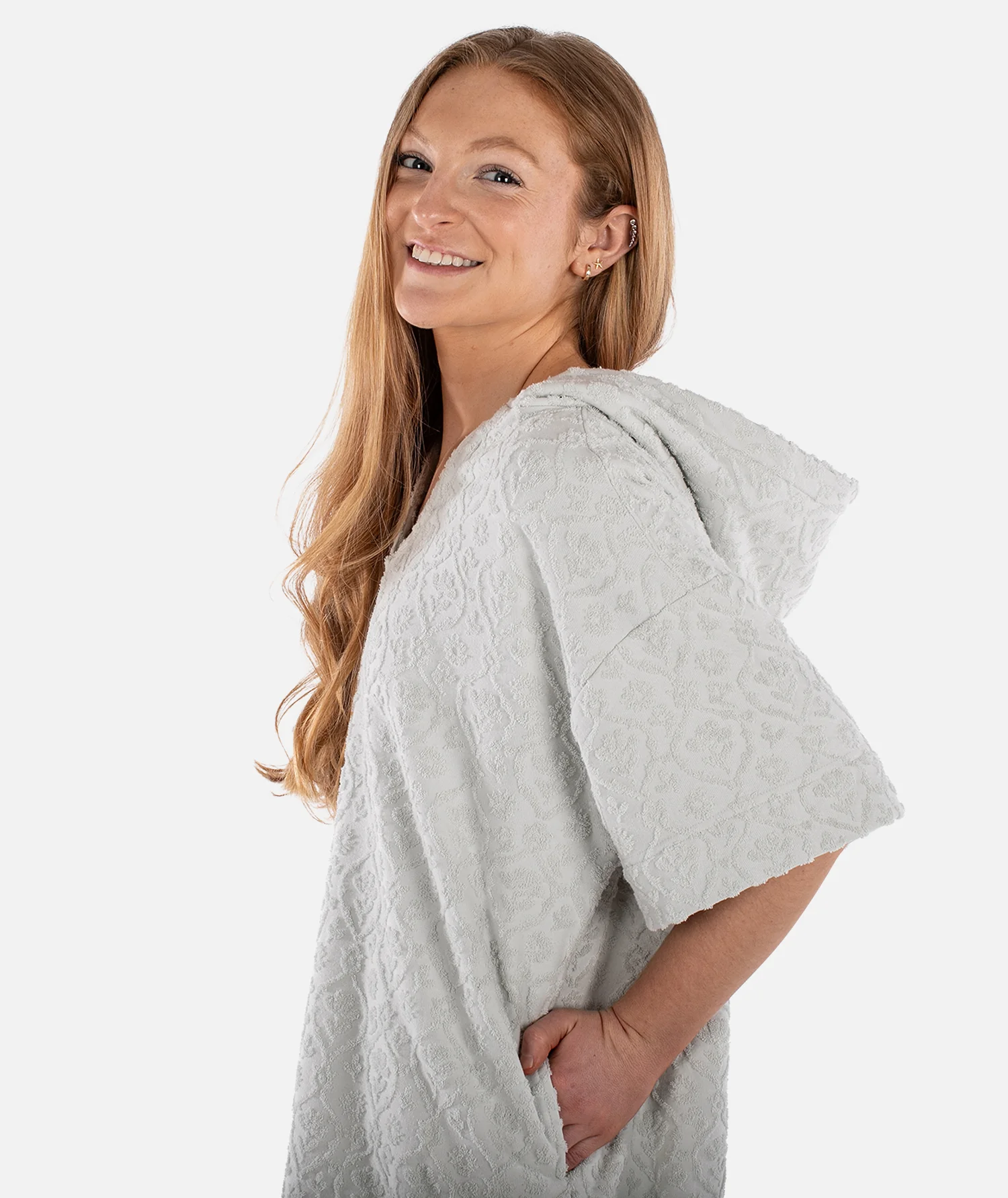 Cornwall Jacquard Terry Dress - Fog - Image 5