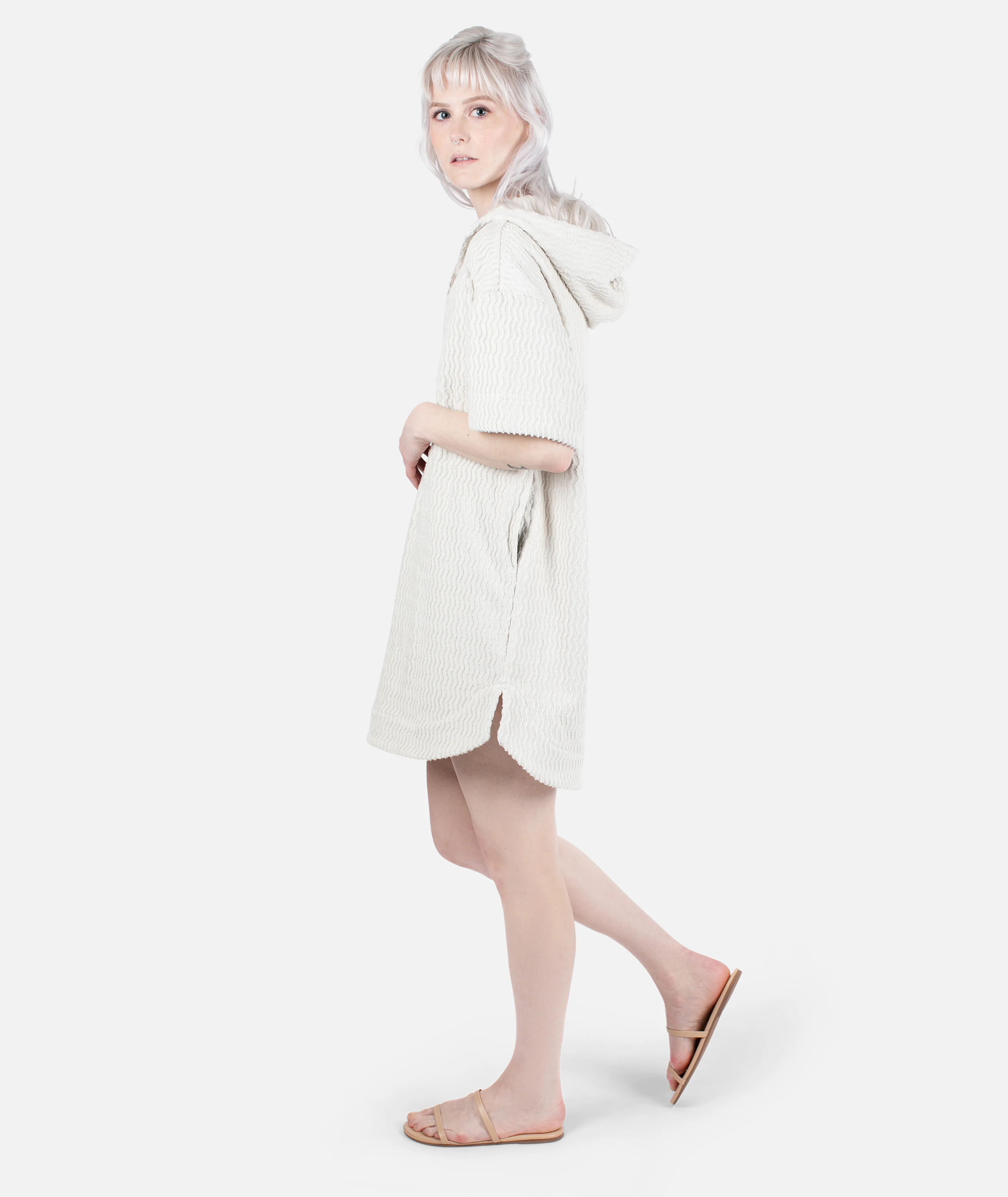 Cornwall Jacquard Terry Dress - White - Image 4