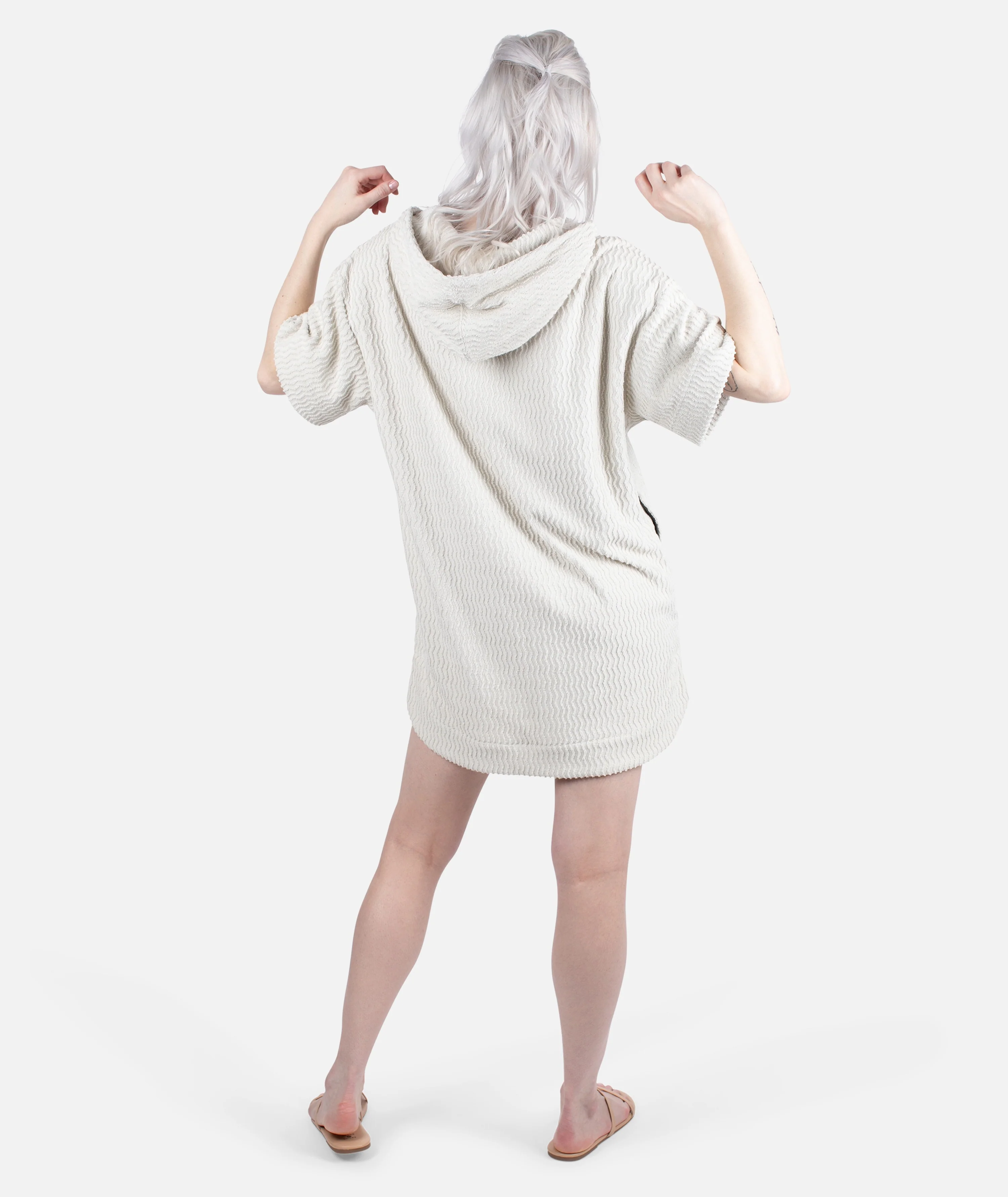 Cornwall Jacquard Terry Dress - White - Image 5