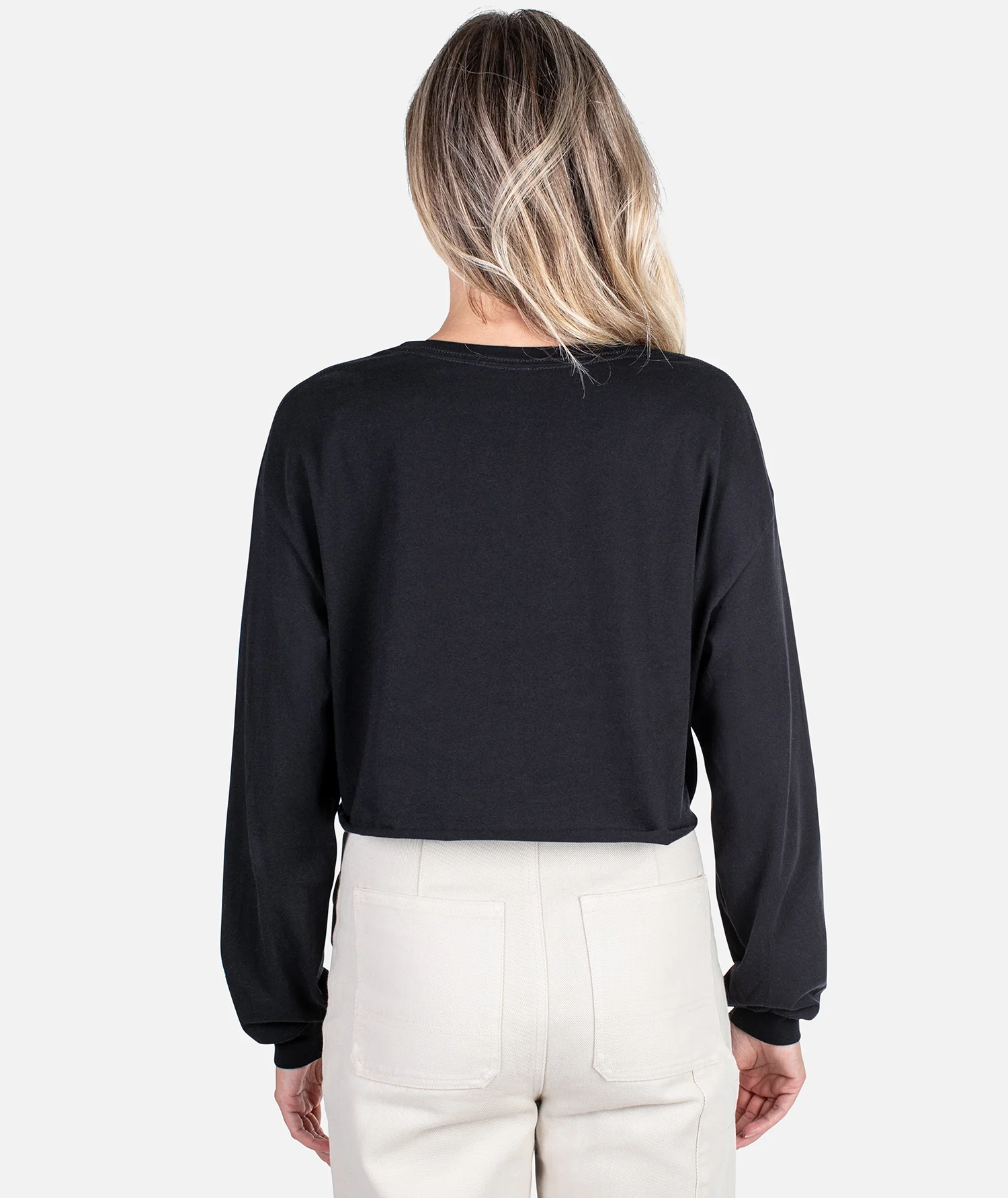 Crush Cropped Long Sleeve - Black - Image 2