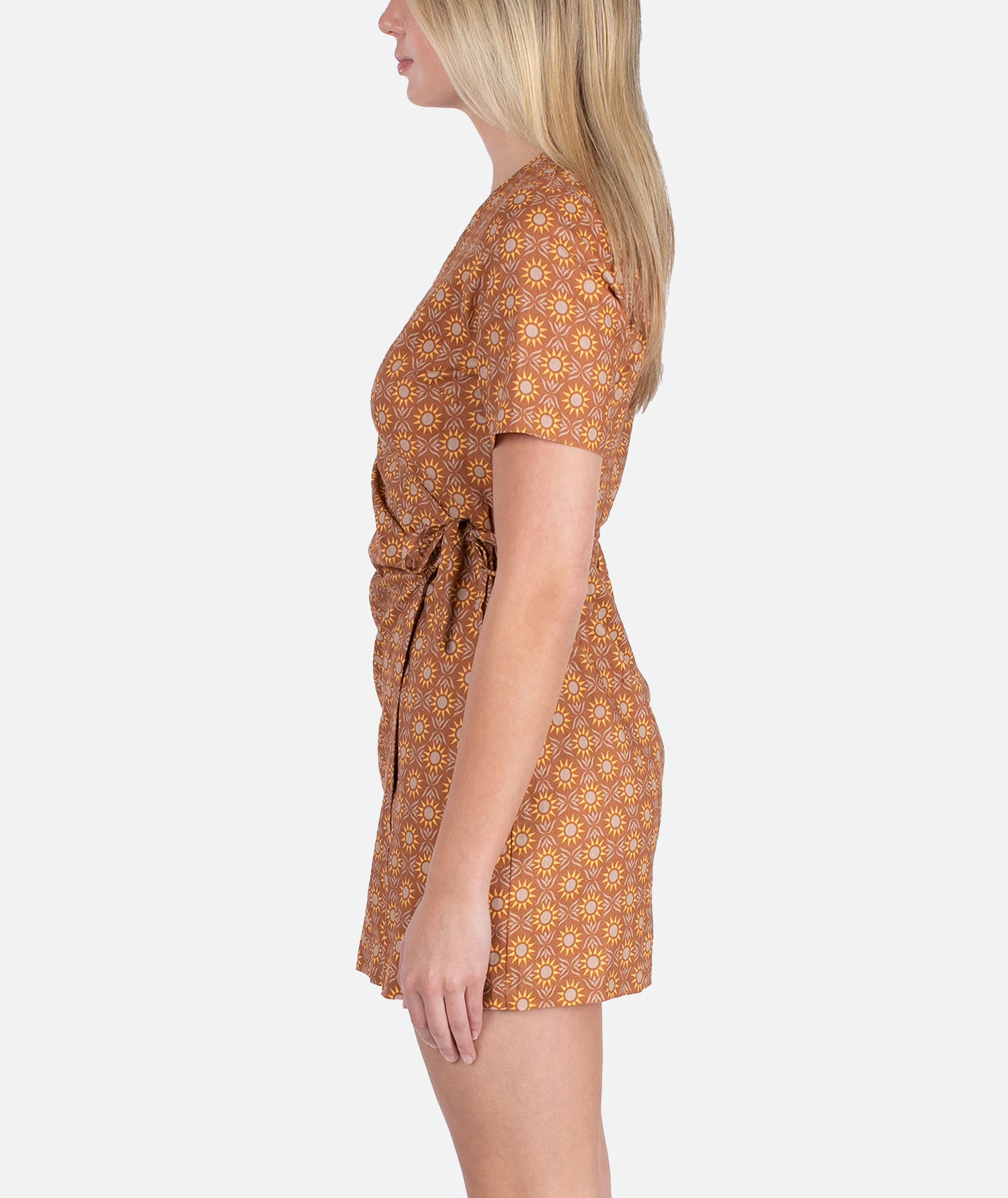 Drifter Wrap Dress - Brown - Image 2