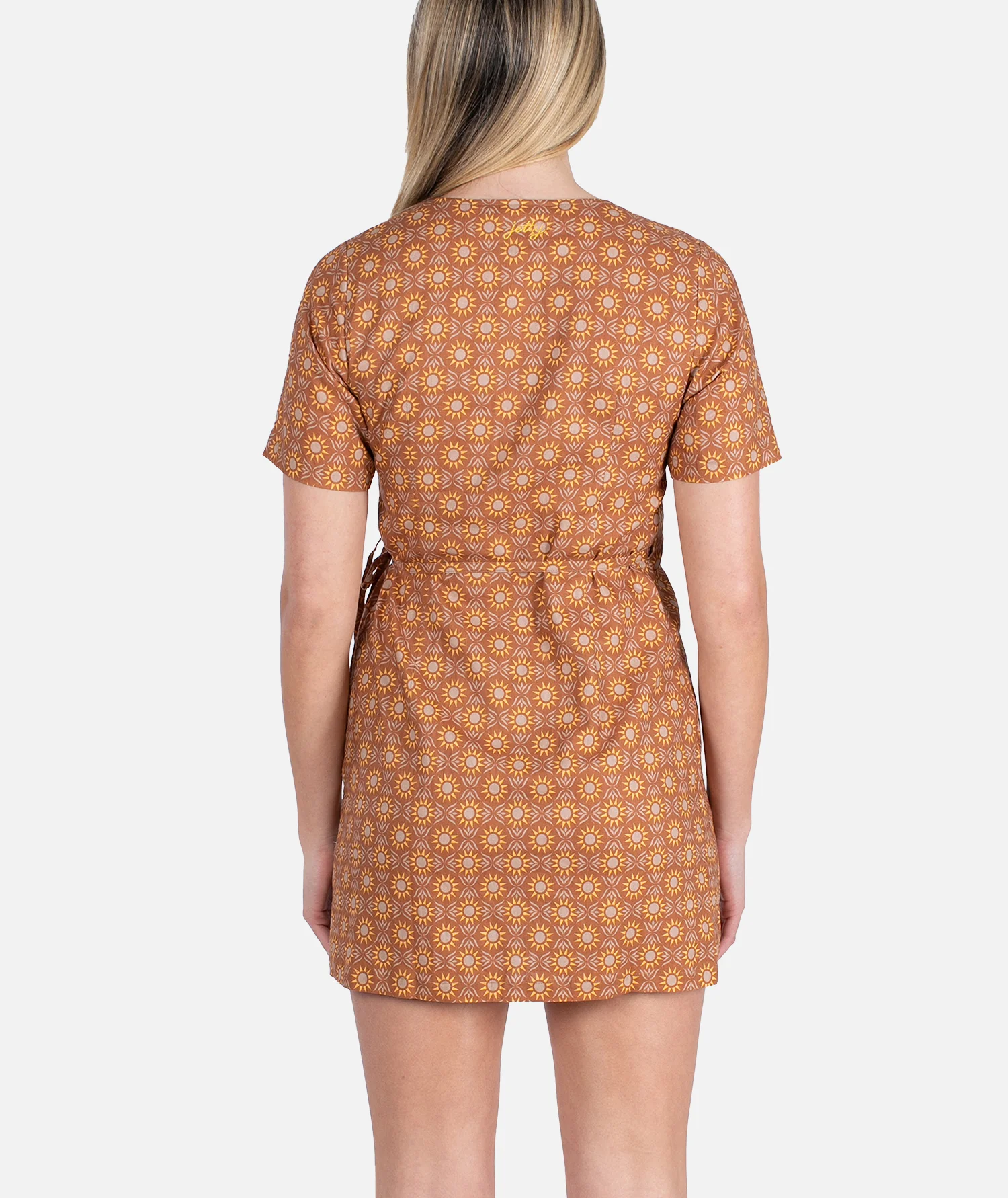 Drifter Wrap Dress - Brown - Image 3