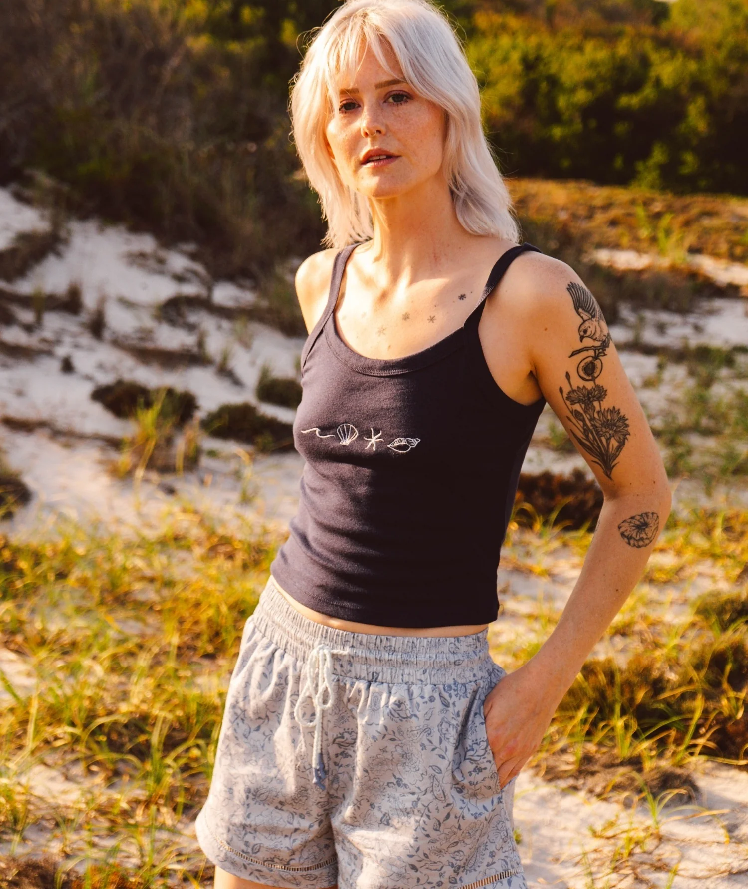 Dune Cotton Short - Blue - Image 3