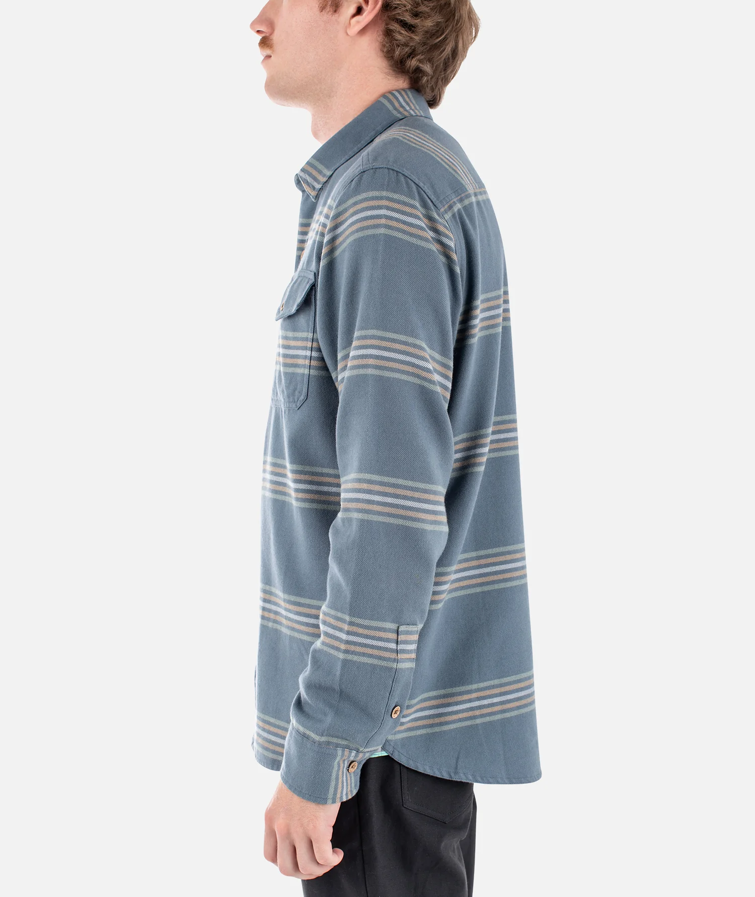 Essex Oyster Twill Shirt - Storm - Image 3