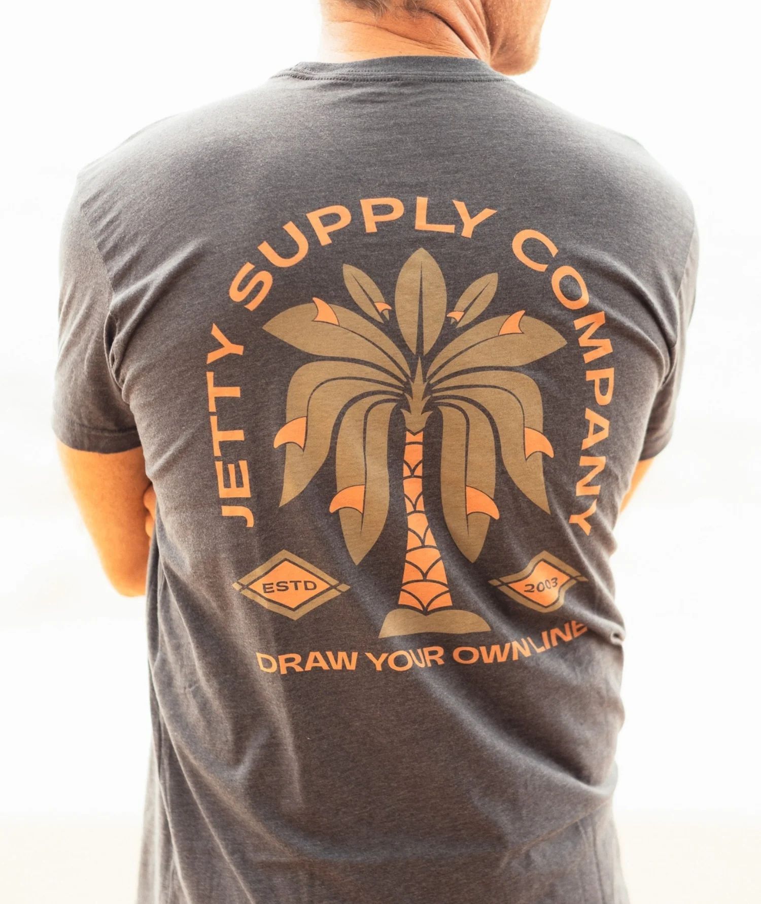 Fins Tee - Charcoal - Image 3