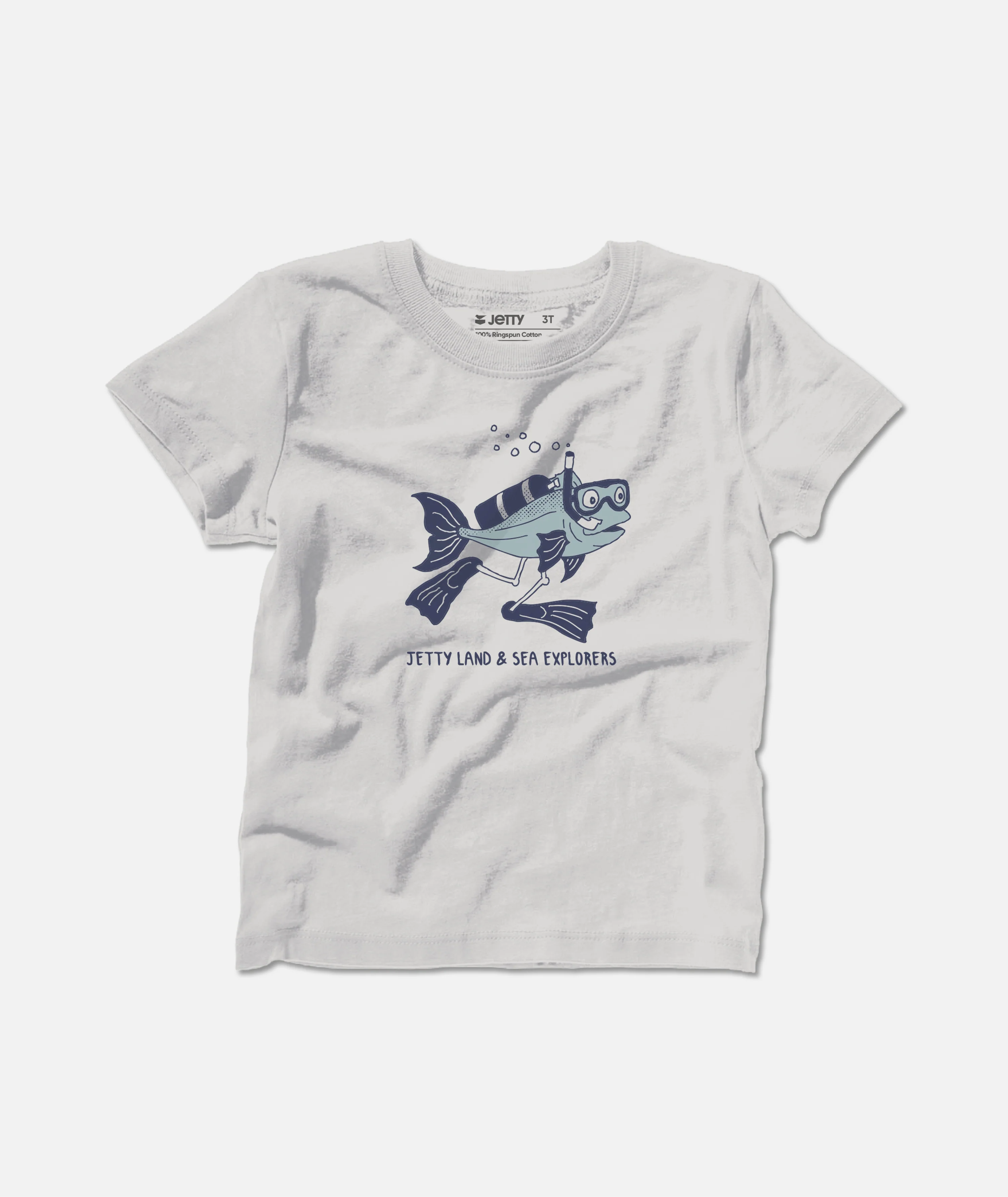 Tot Fish Explorer Tee - Silver