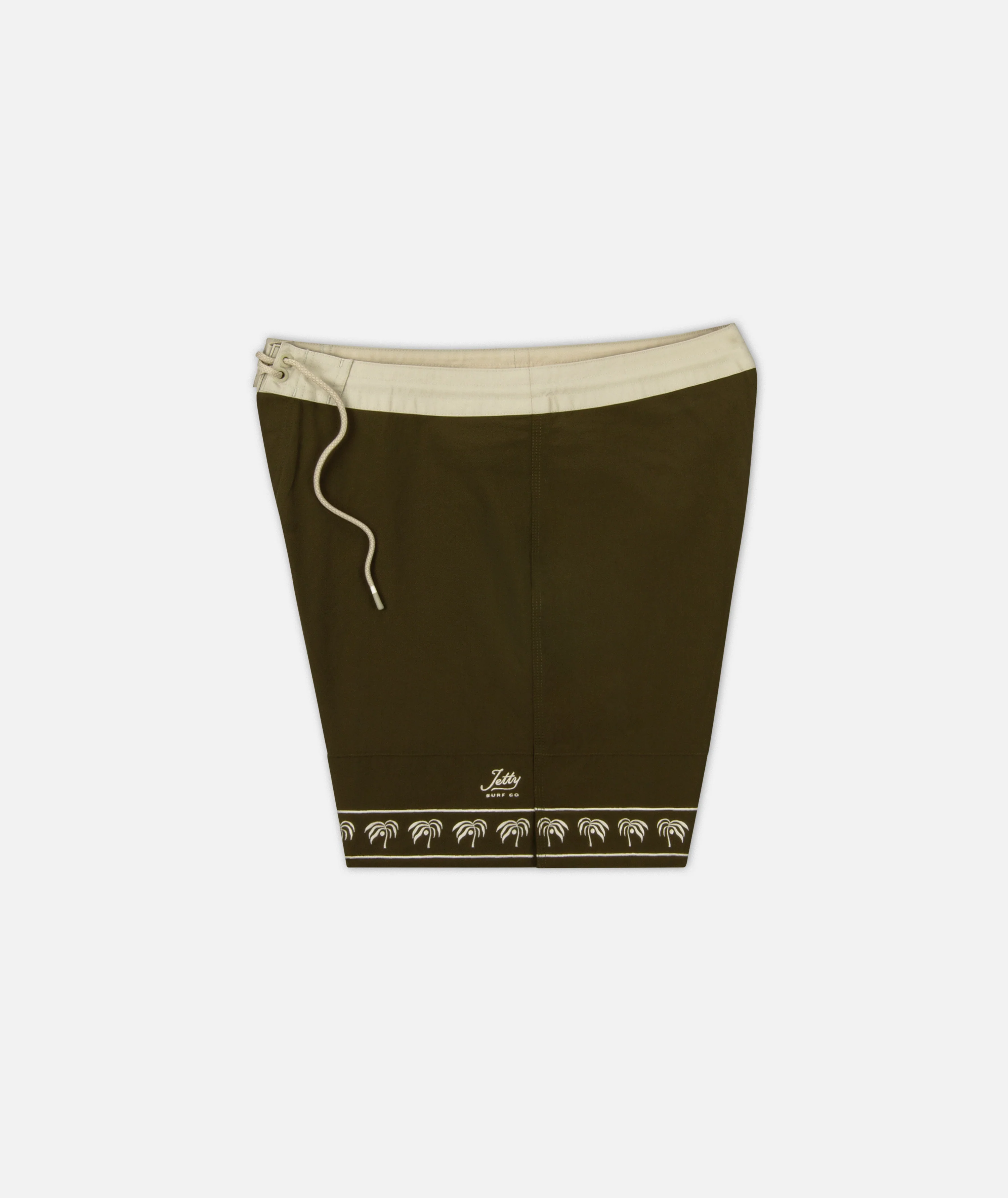 Glendola Embroidered Boardshort - Brown - Image 3