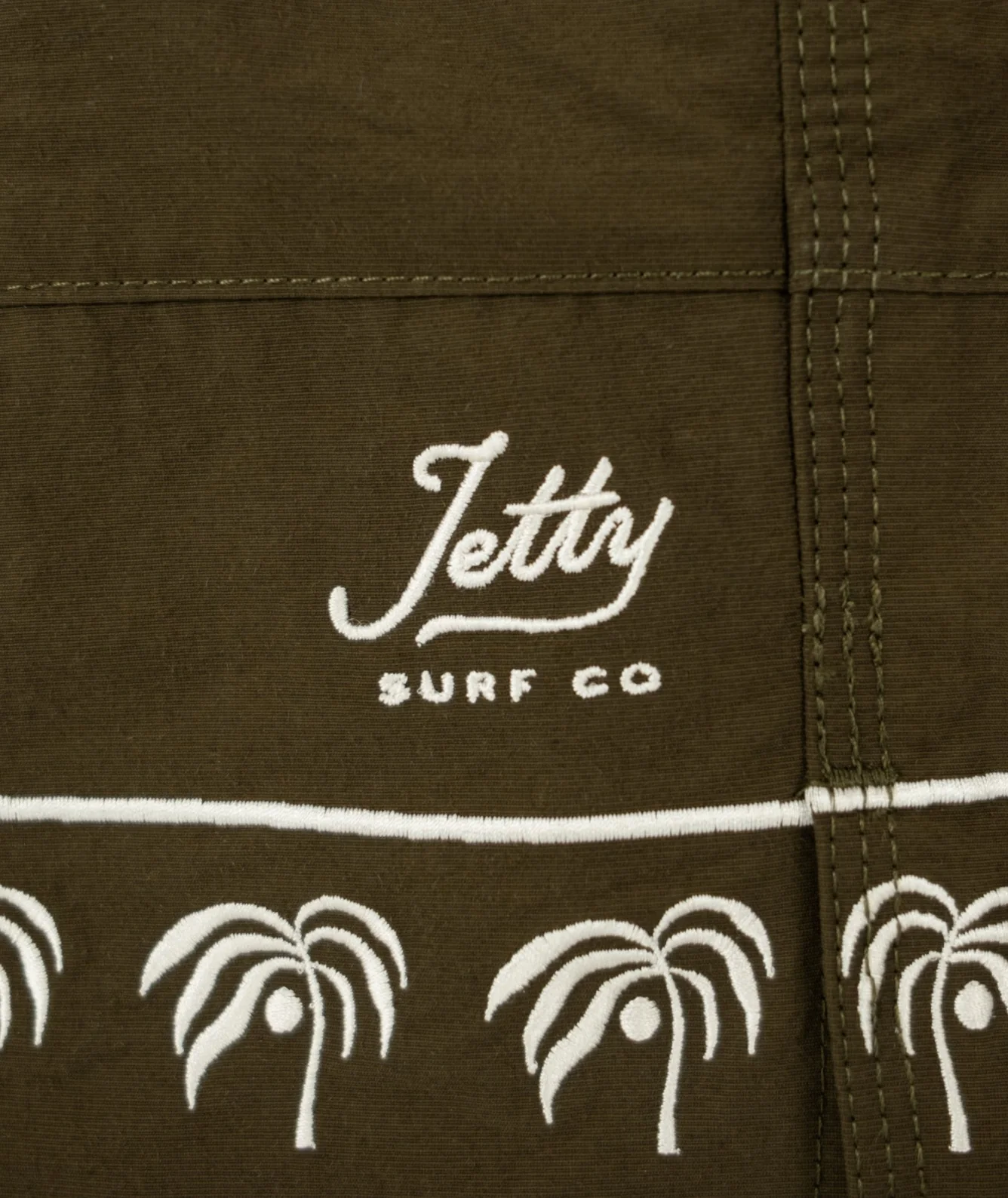 Glendola Embroidered Boardshort - Brown - Image 5