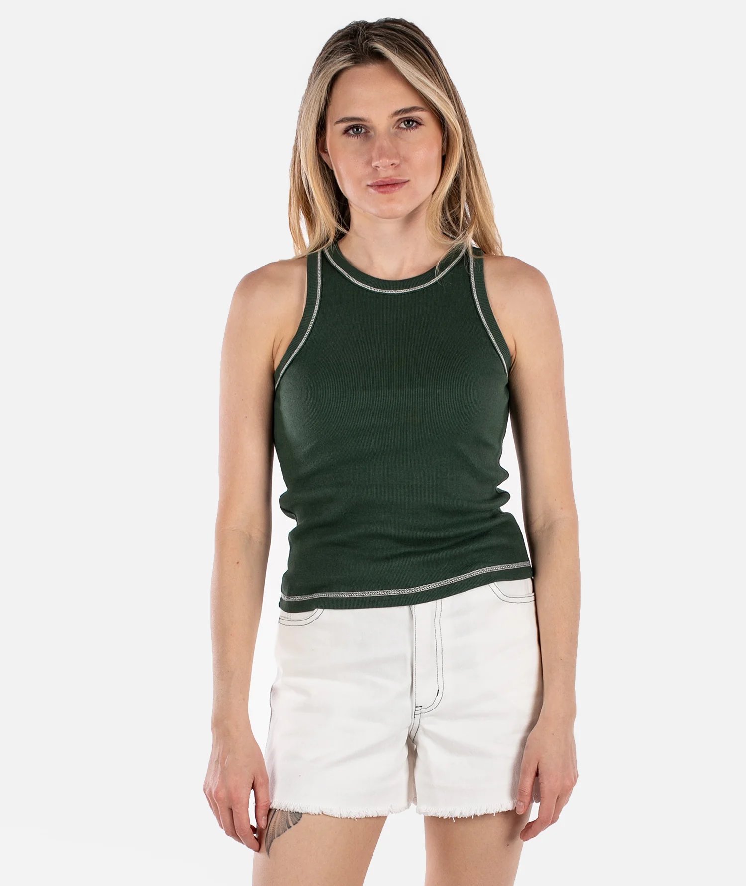 Iris Micro Rib Tank - Green