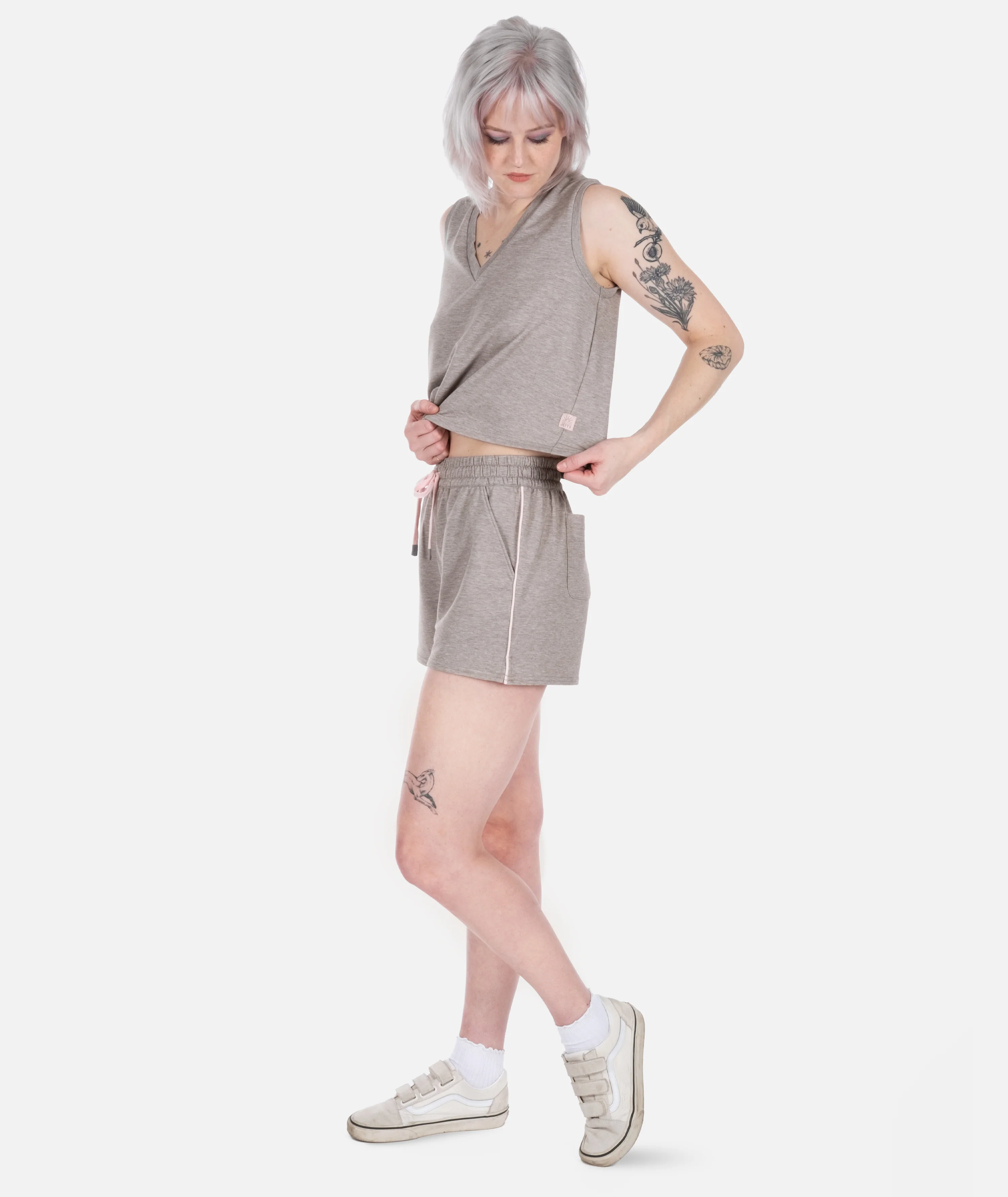 Isle Lounge Short - Warm Grey - Image 3