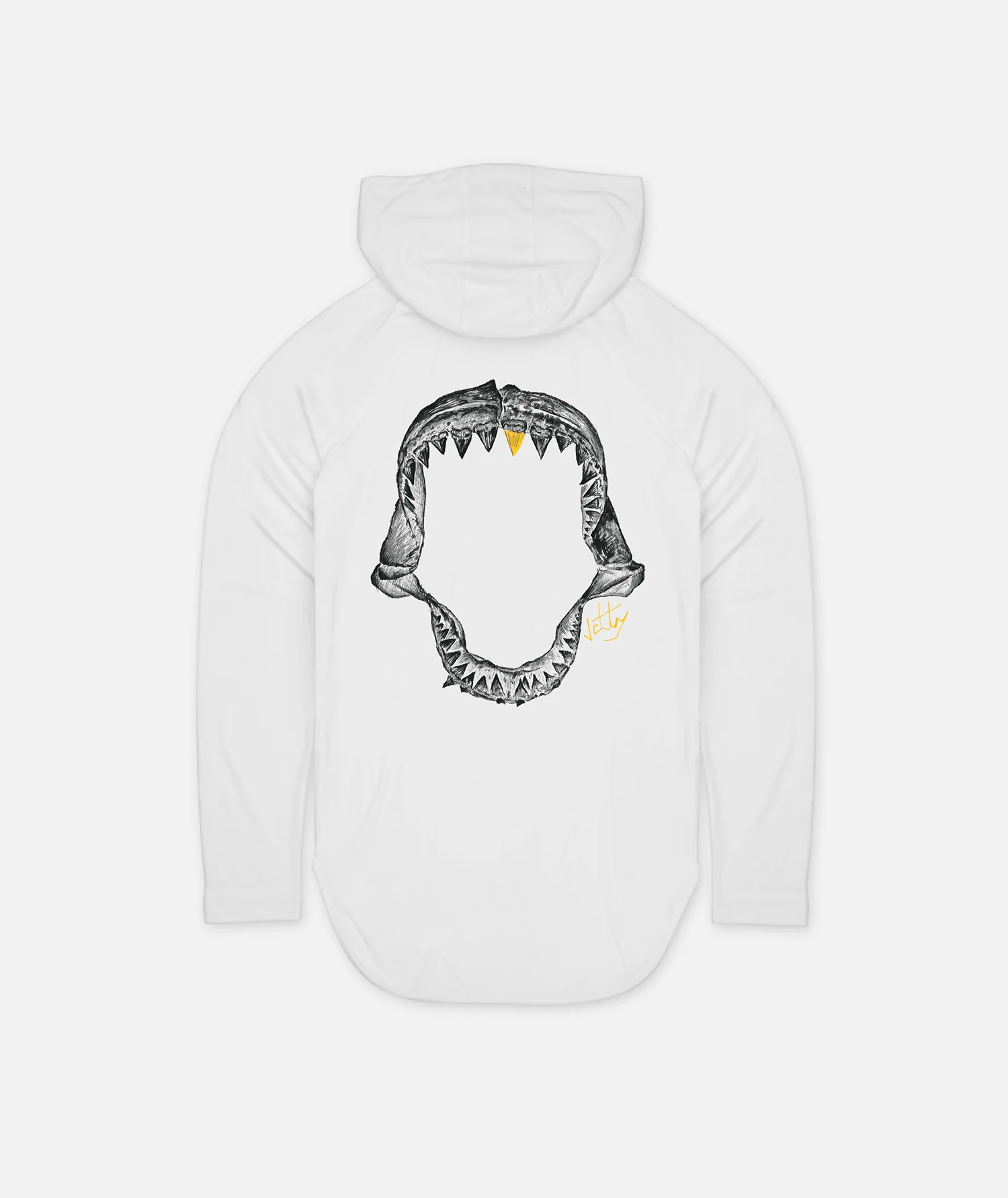 Jaws UV Hoodie - White